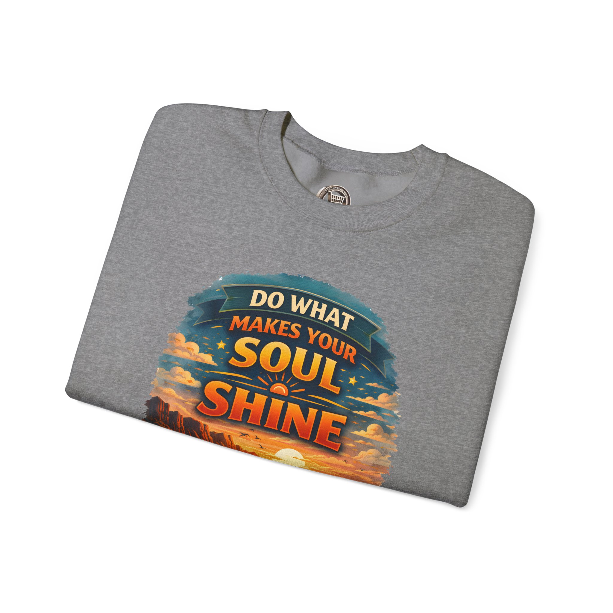 Unisex Heavy Blend™ Crewneck Sweatshirt — "Do What Makes Your Soul Shine" Design Scenic-Line