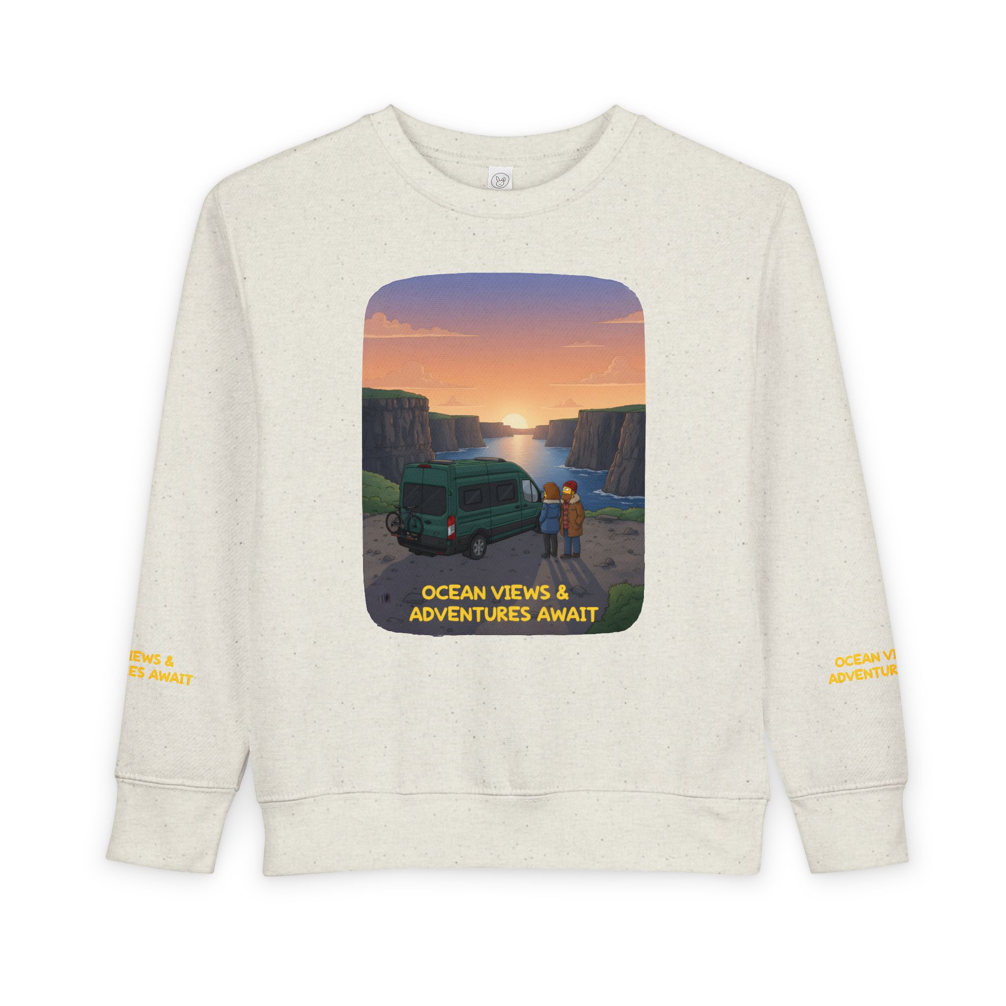 Toddler Sweatshirt - "Ocean Views-Adventures Awaits" (Design Sitcom-Line)