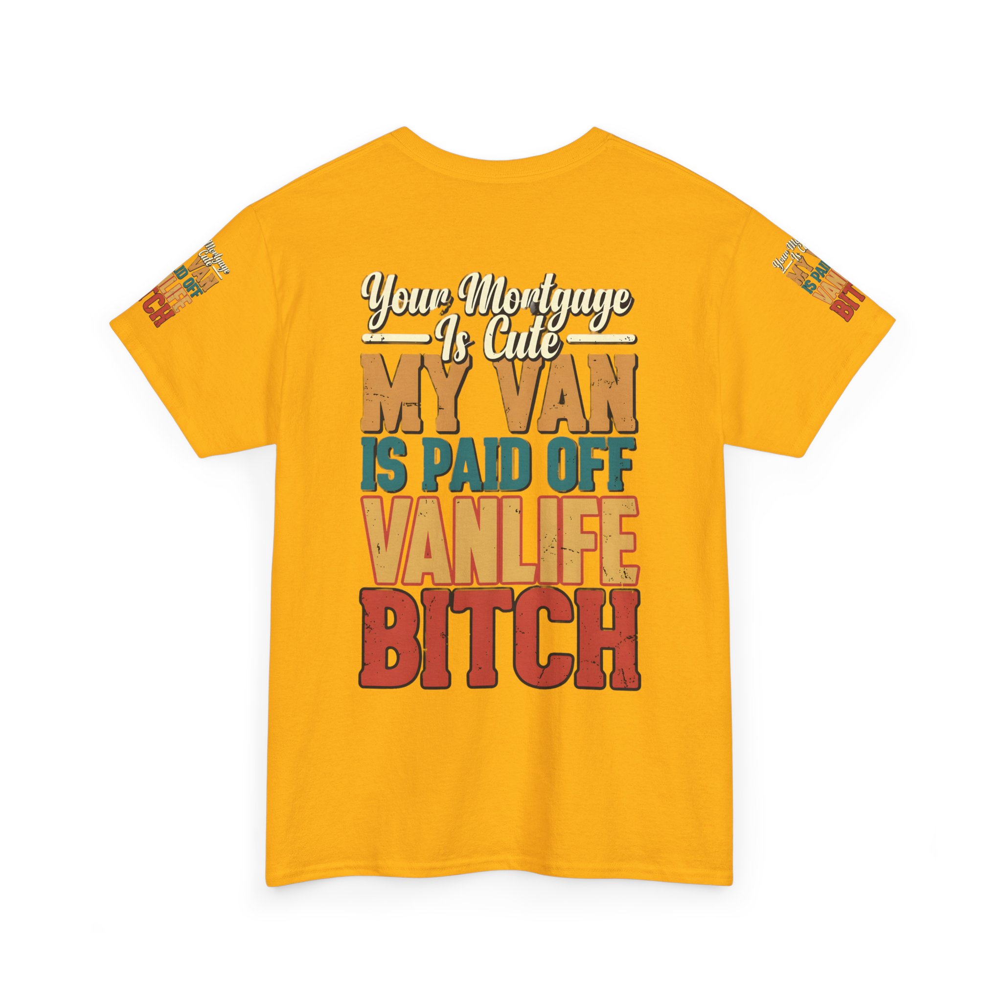 Unisex Heavy Cotton Tee — "Your Mortgage Is Cute" Design F**K-Line