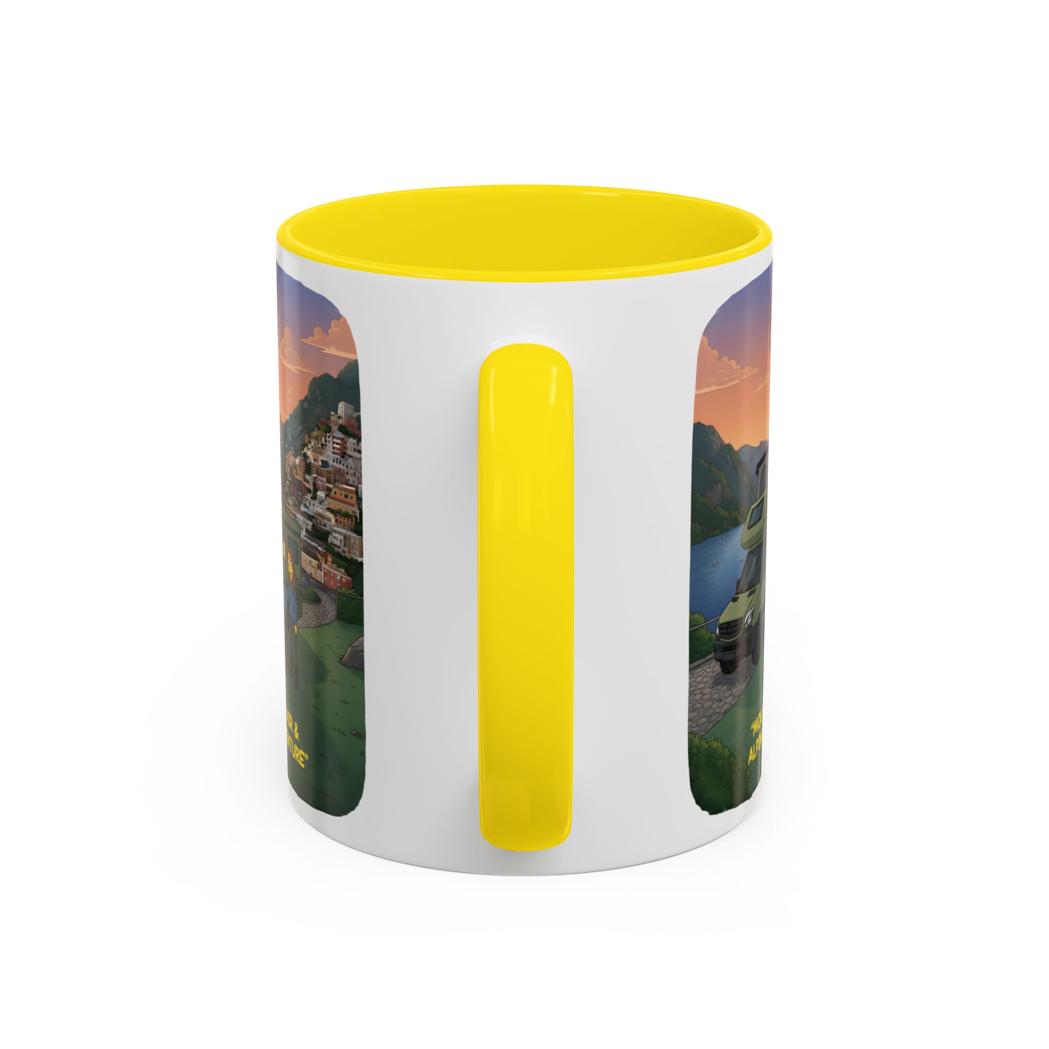 Accent Coffee Mug (11, 15oz) — "Mountain Air And Alpine Adventure"" Design Sitcom-Line