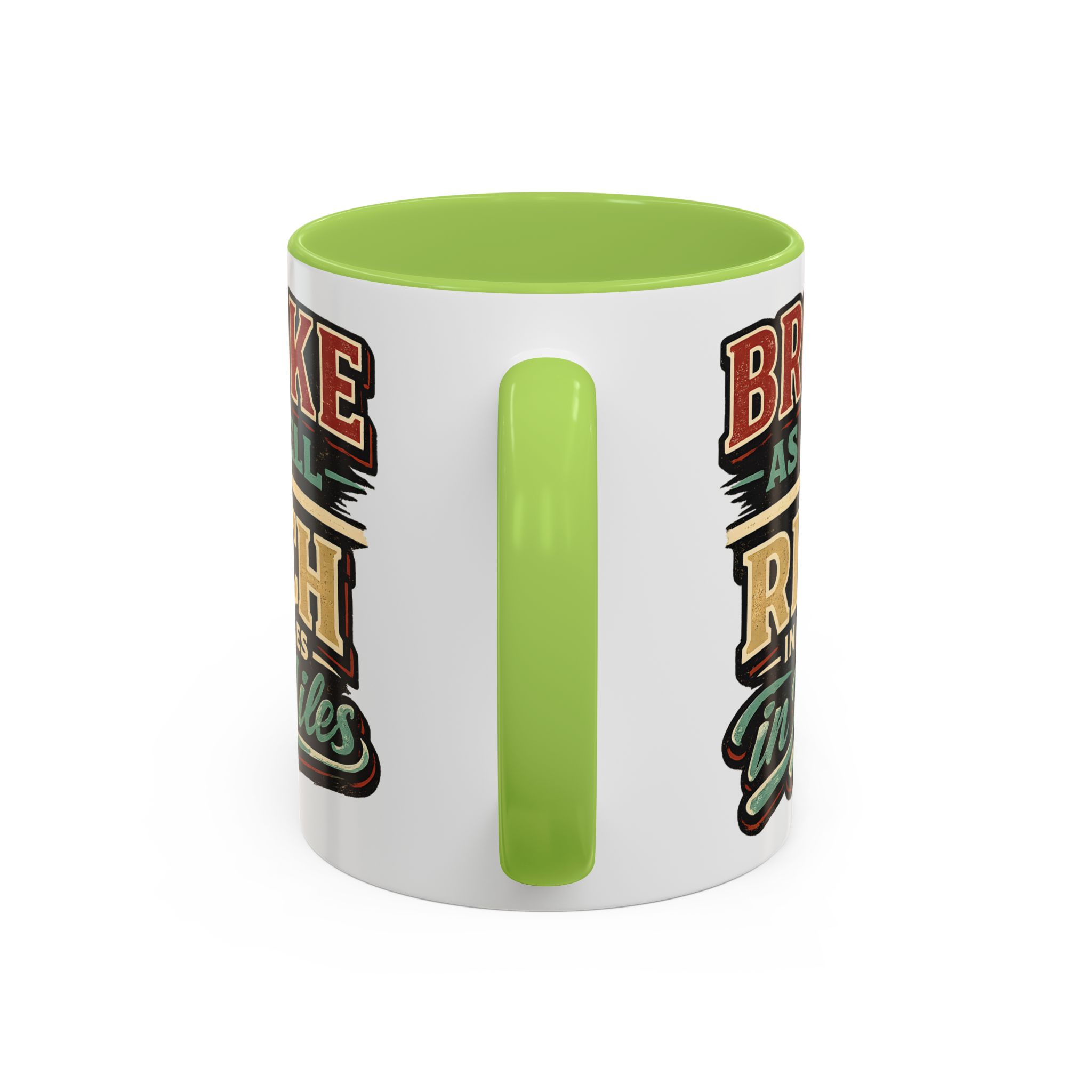 Accent Coffee Mug (11, 15oz) — "Broke As Hell" Design F**K-Line