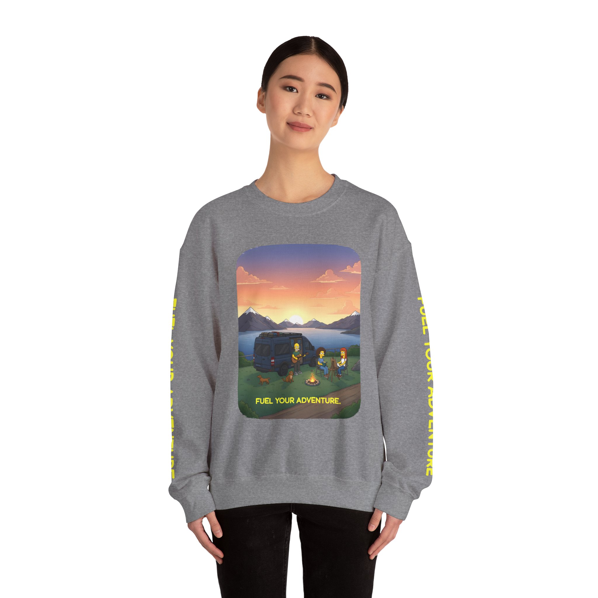 13230054961671736011_2048.jpeg Unisex Heavy Blend™ Crewneck Sweatshirt — "Fuel Your Adventure" Design Sitcom-Line
