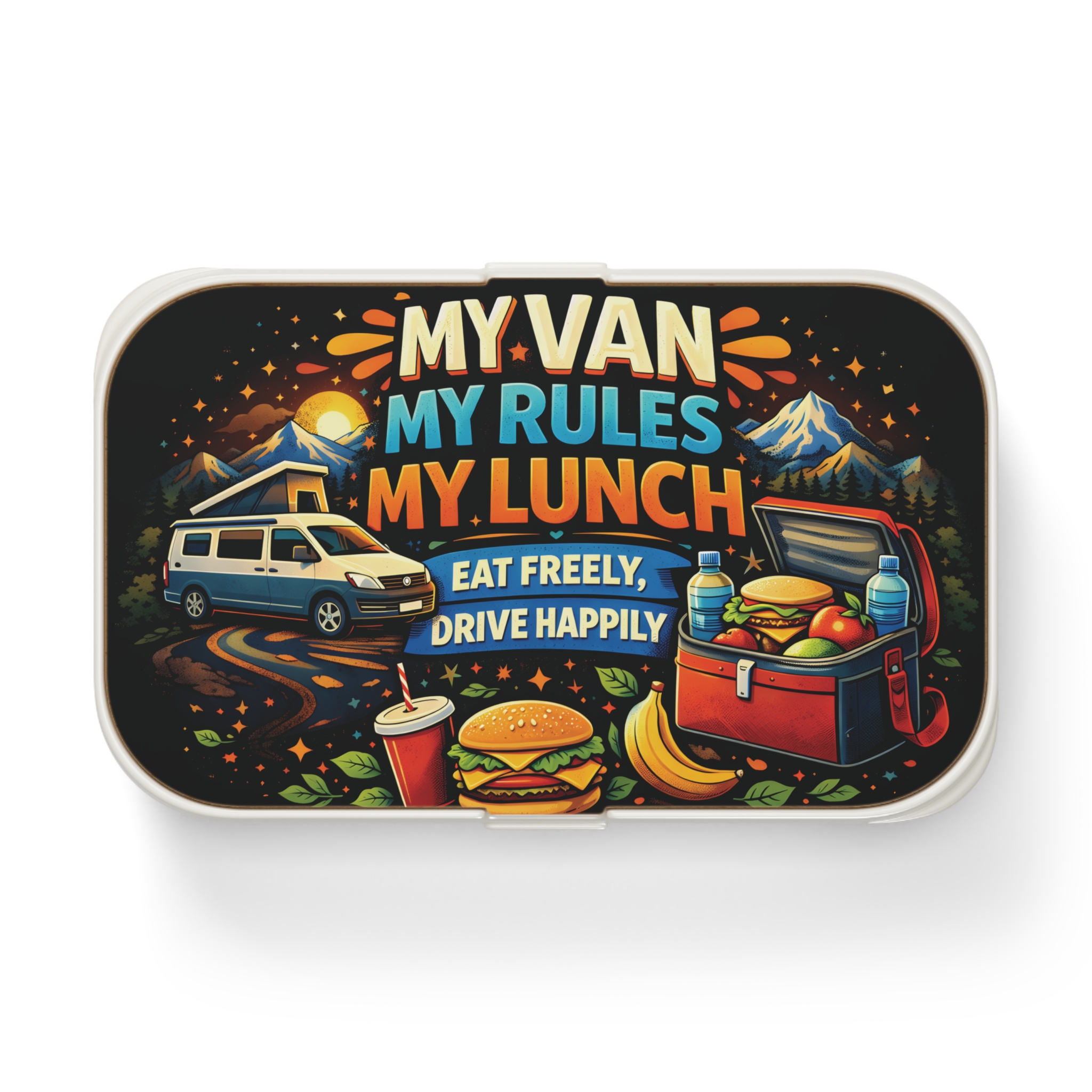 Adventure Camper Bento Box — "My Van, My Rules, My Lunch" Camper Van Lunchbox