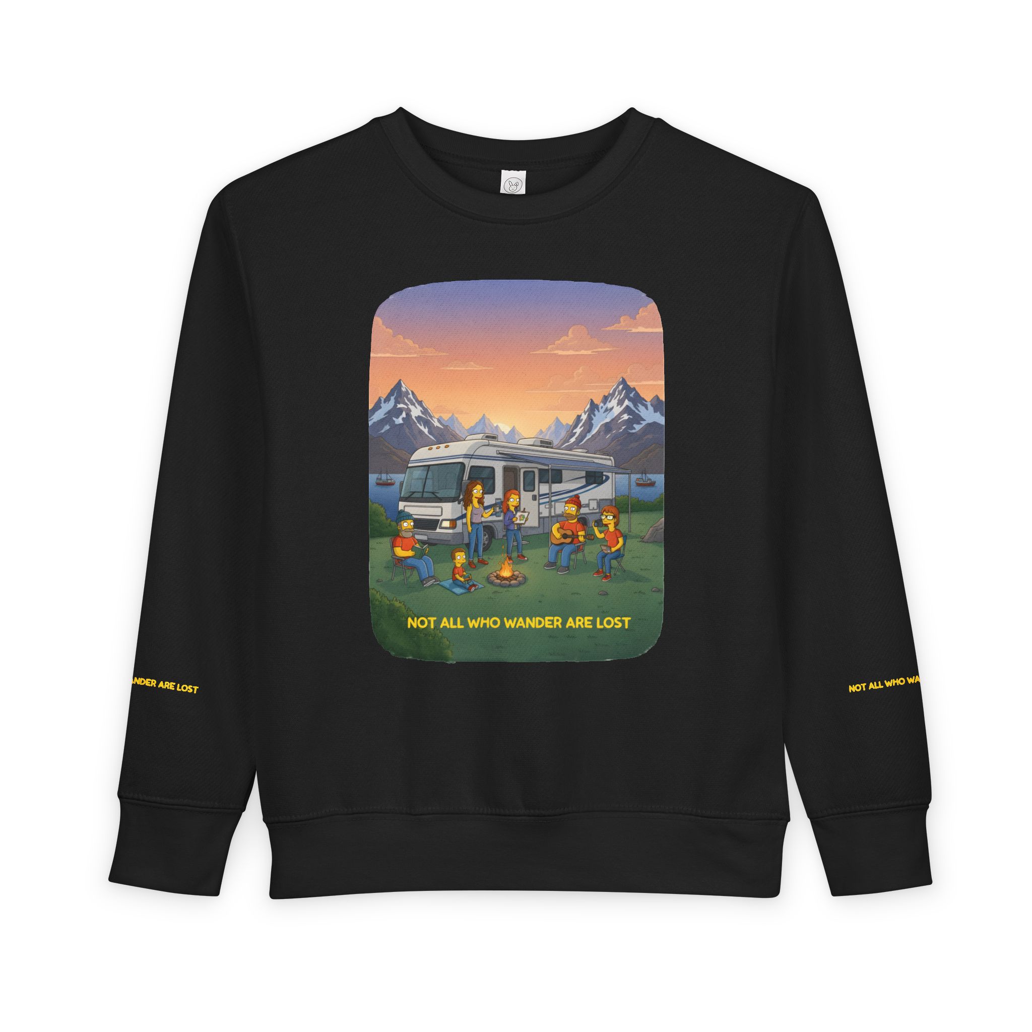 Toddler Sweatshirt - "Not All Who Wander Are Lost" (Design Sitcom-Line)