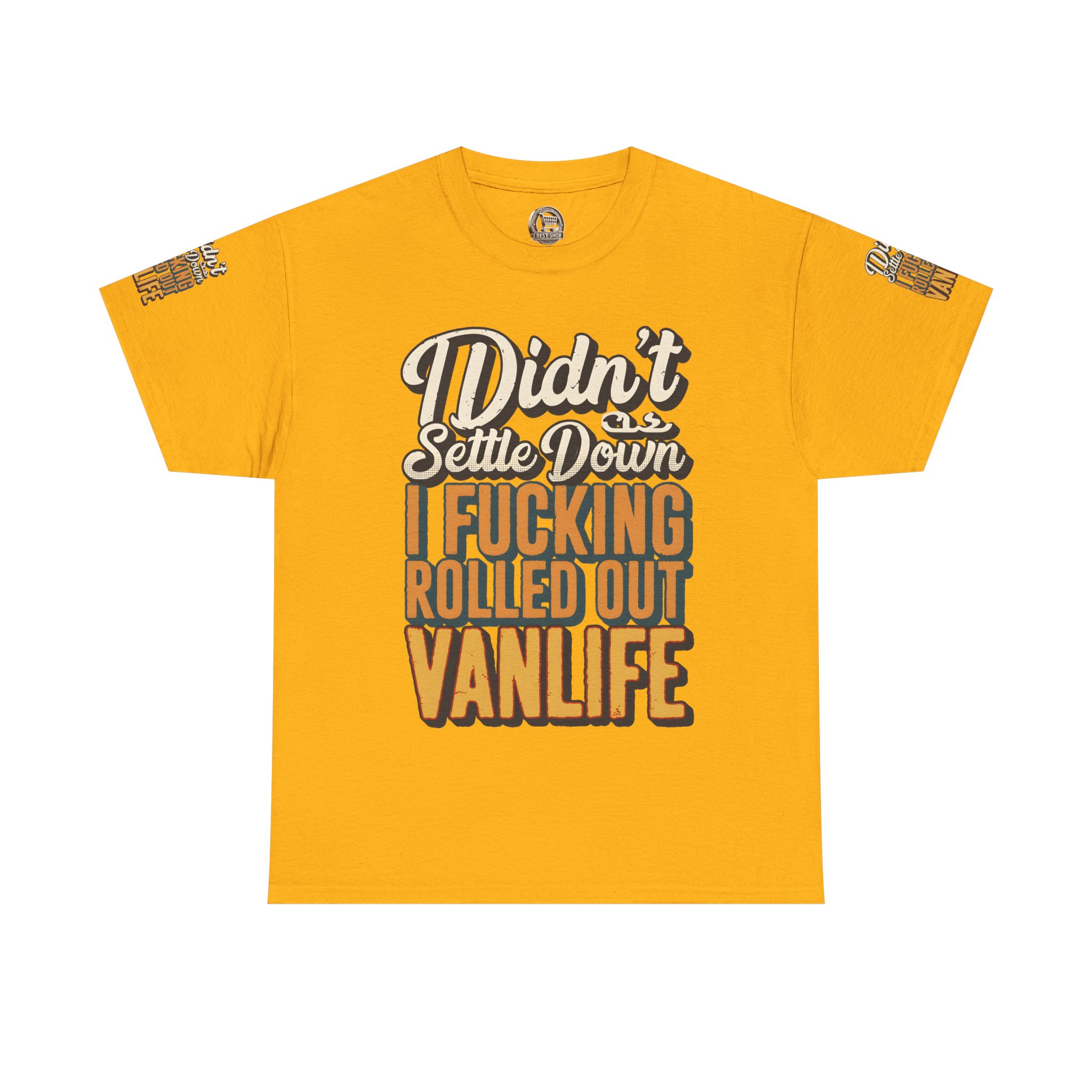 13234070678193040561_2048.jpeg Unisex Heavy Cotton Tee — "Dind´t Settle Down" Design F**K-Line