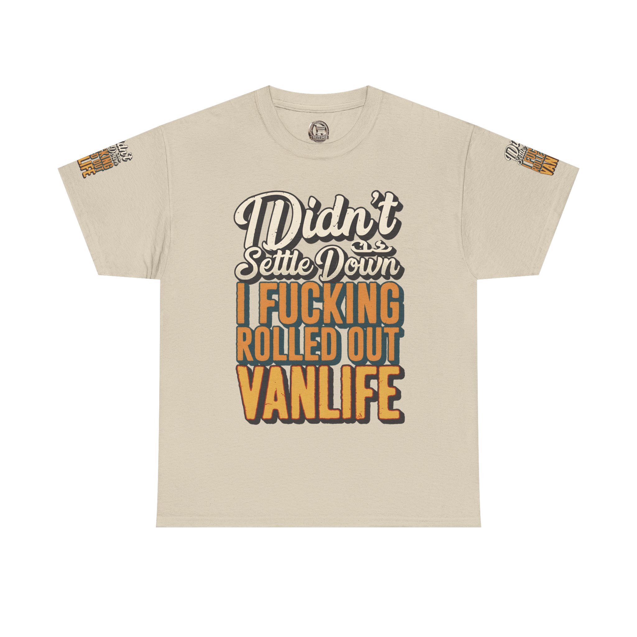 13244622866530072982_2048.jpeg Unisex Heavy Cotton Tee — "Dind´t Settle Down" Design F**K-Line