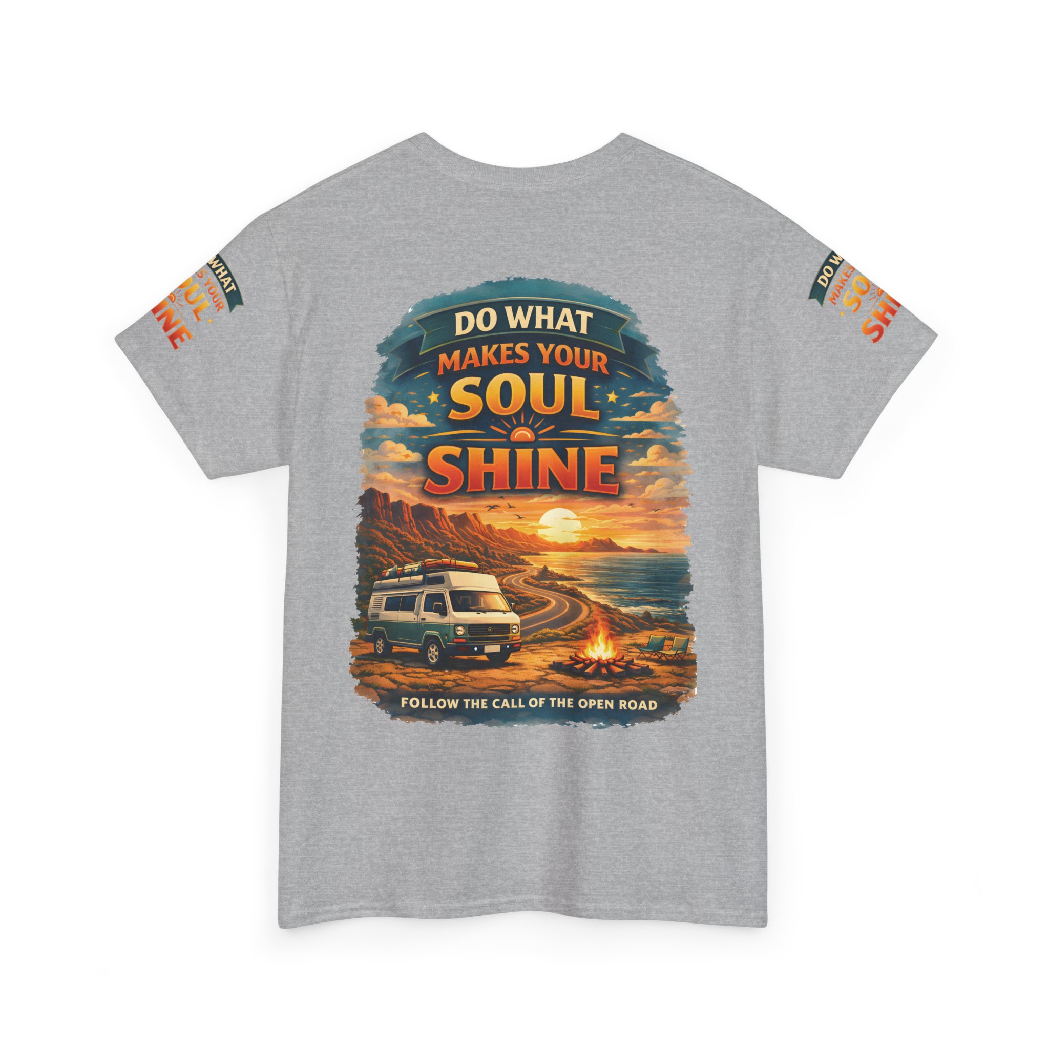Unisex Heavy Cotton Tee — "Do What Makes Your Soul Shine" Design Scenic-Line