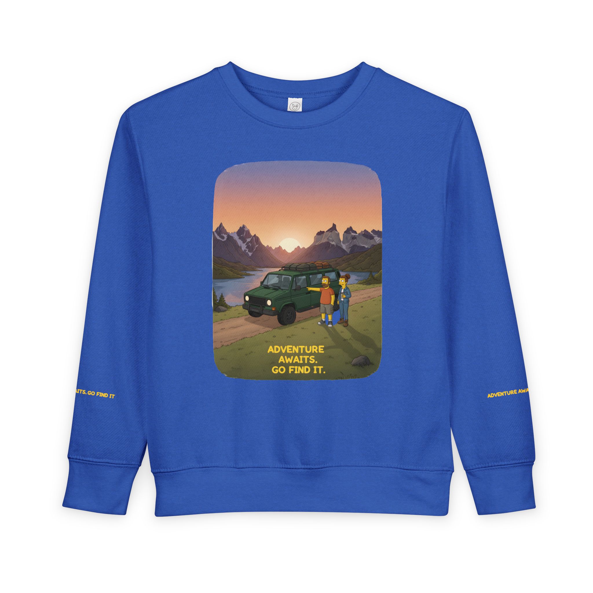 Toddler Sweatshirt - "Adventure Awaits-Go Find It" (Design Sitcom-Line)