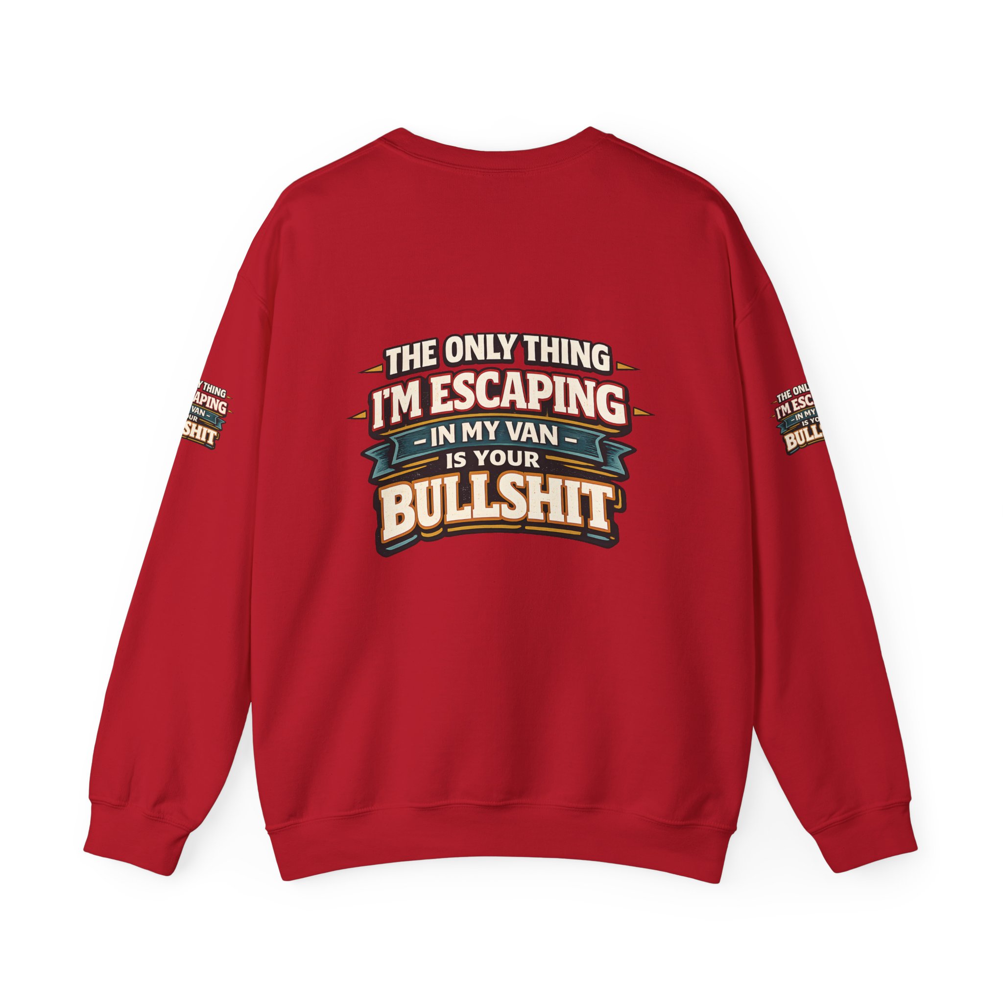 Unisex Heavy Blend™ Crewneck Sweatshirt — "The Only Thing I´m Escaping" Design F**K-Line