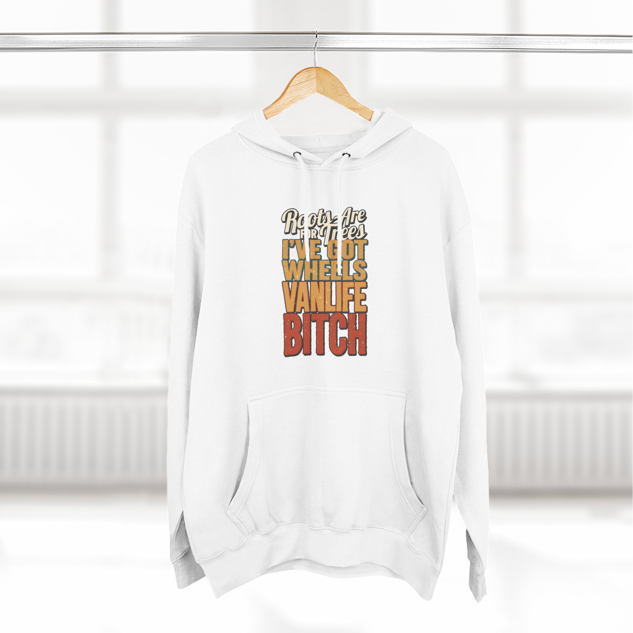 Three-Panel Fleece Hoodie - "Roots Are For Trees" Design F**K-Line