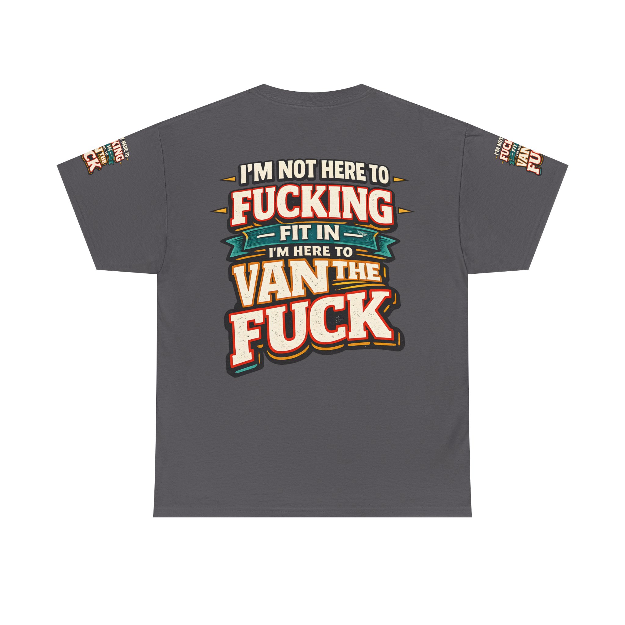 Unisex Heavy Cotton Tee — "I´m Not Here To Fucking Fit In" Design F**K-Line