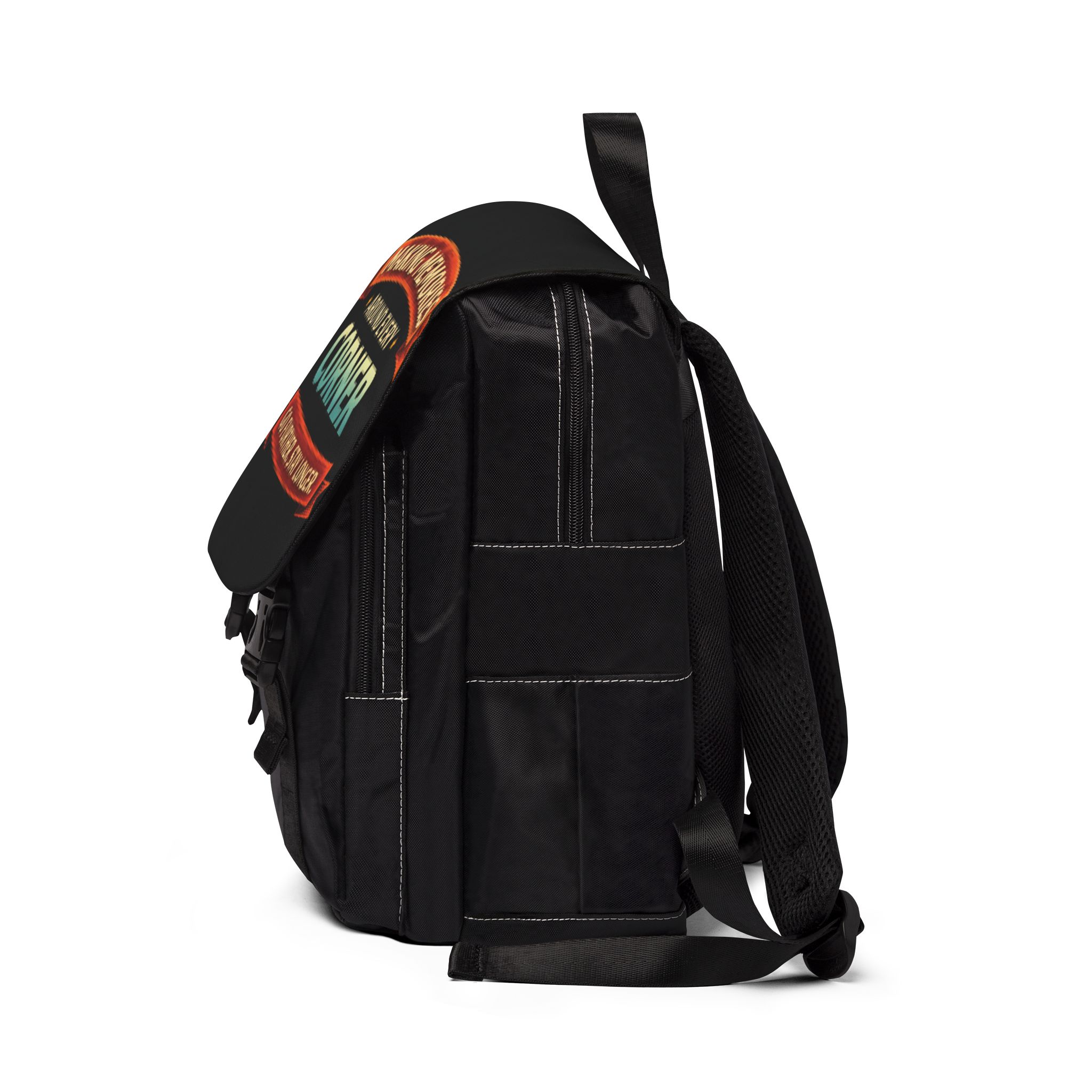 Unisex Casual Shoulder Backpack—"Making Memories Around Every Corner" Design Scenic-Line(Campervan)