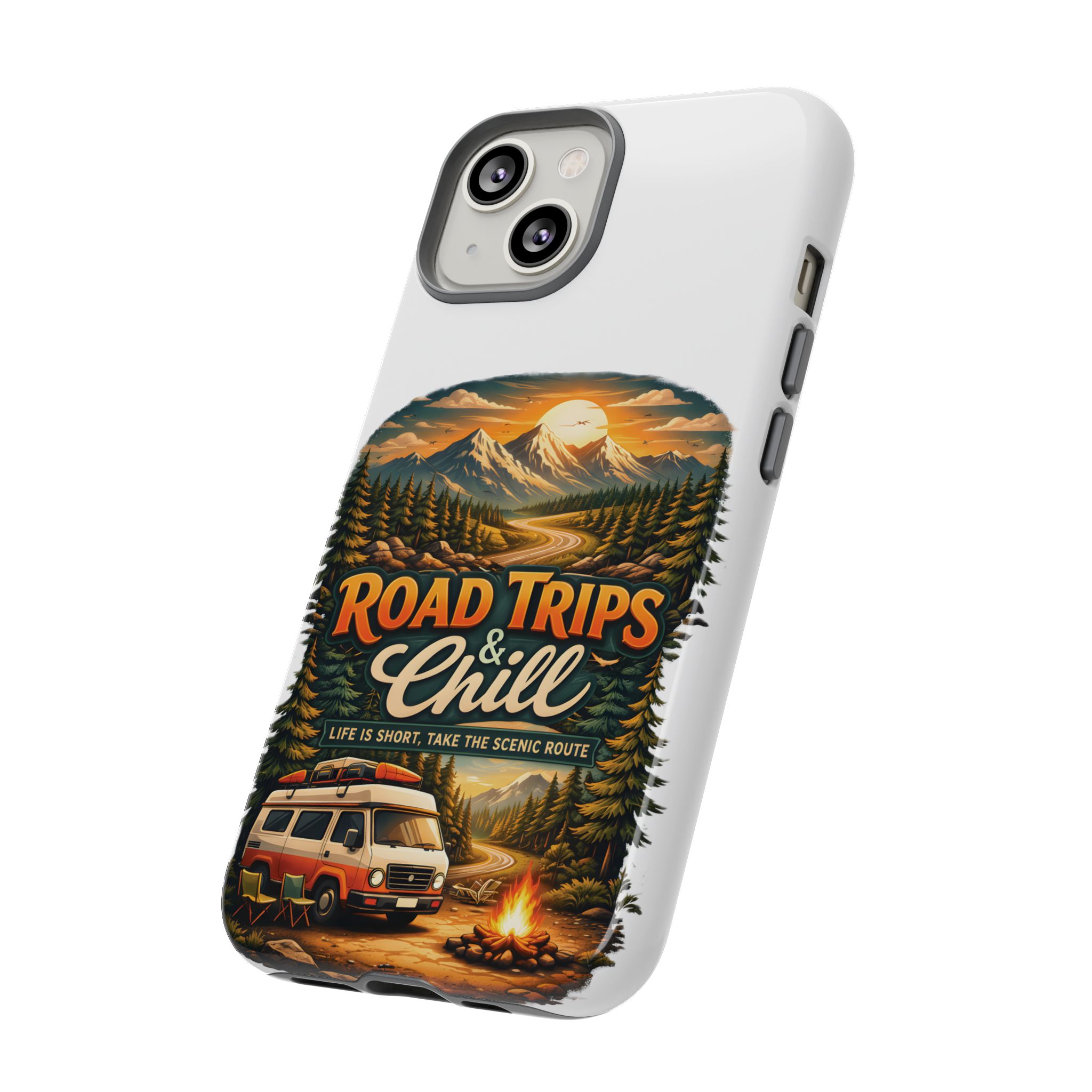 Phone Case — "Road Trips and Chill" (Design Scenic-Line)