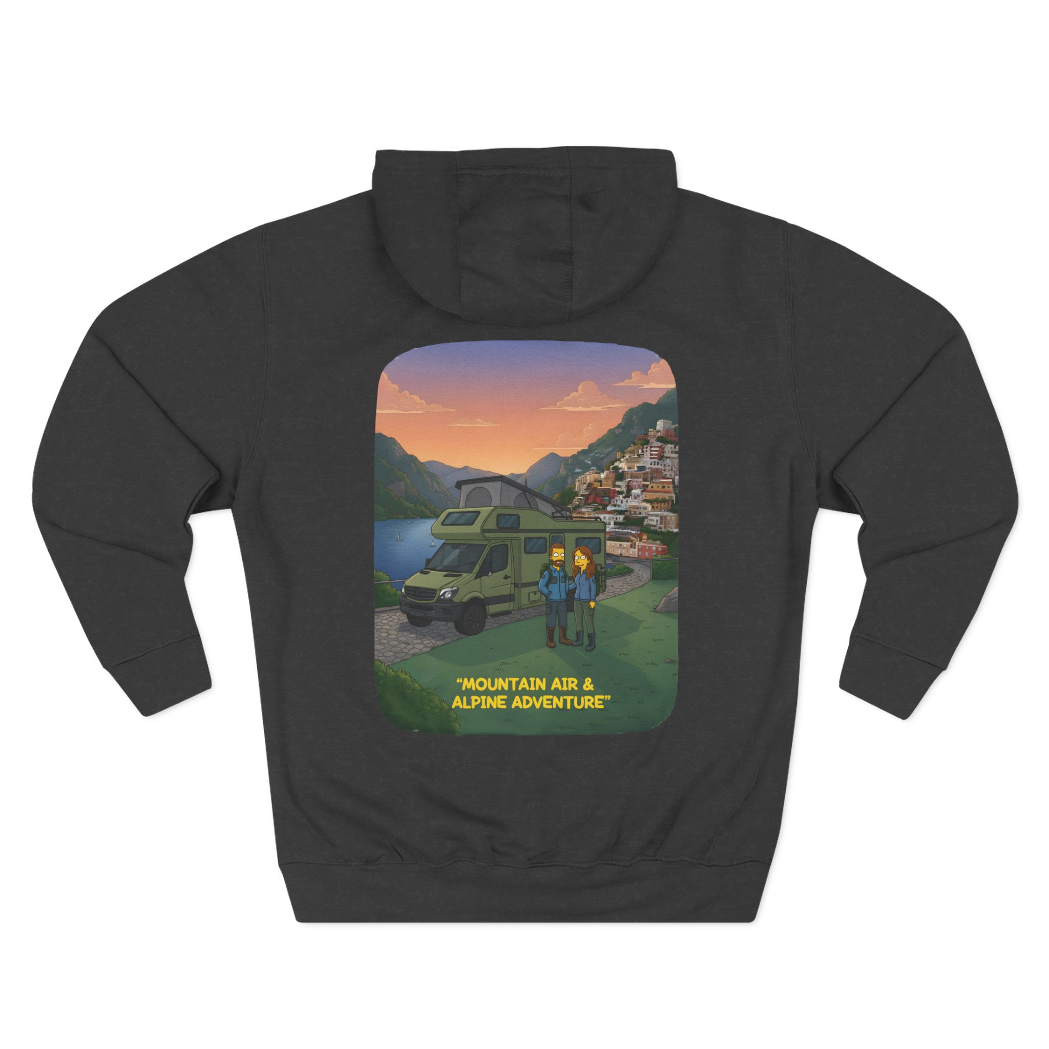 13286227876371926109_2048.jpeg Three-Panel Fleece Hoodie - "Mountain Air And Alpine Adventure"" Design Sitcom-Line
