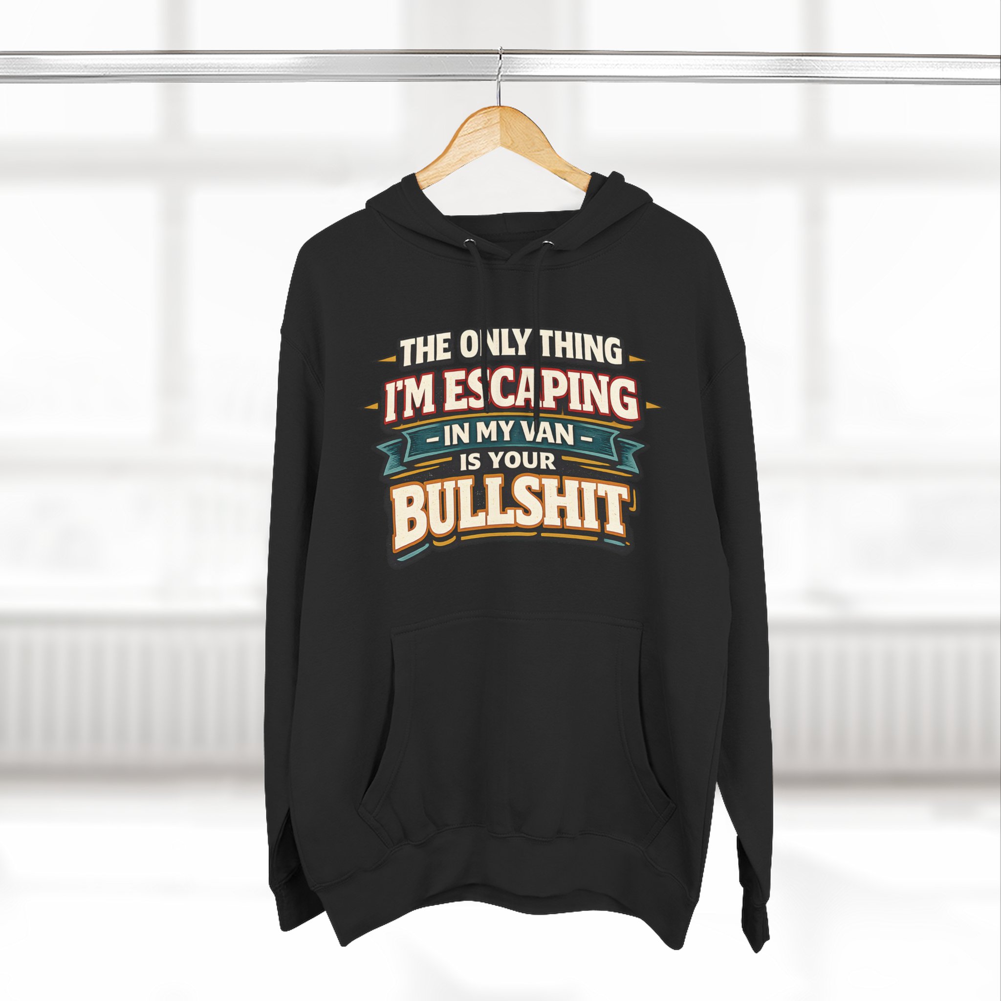 13292349185986606568_2048.jpeg Three-Panel Fleece Hoodie - "The Only Thing I´m Escaping" Design F**K-Line