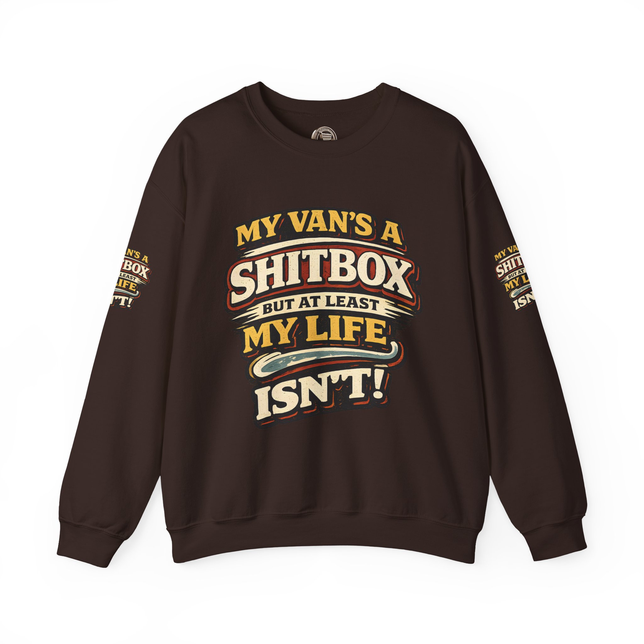 13295463629358798061_2048.jpeg Unisex Heavy Blend™ Crewneck Sweatshirt — "My Van`s A Shitbox" Design F**K-Line