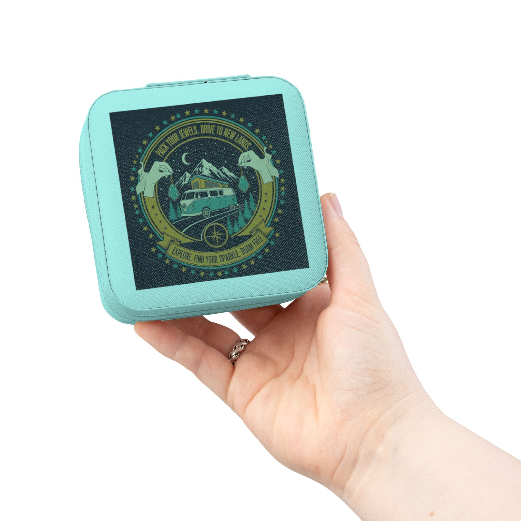 Jewelry Travel Case — Boho Camper Van Jewelry Organizer (Portable Ring & Earring Storage)