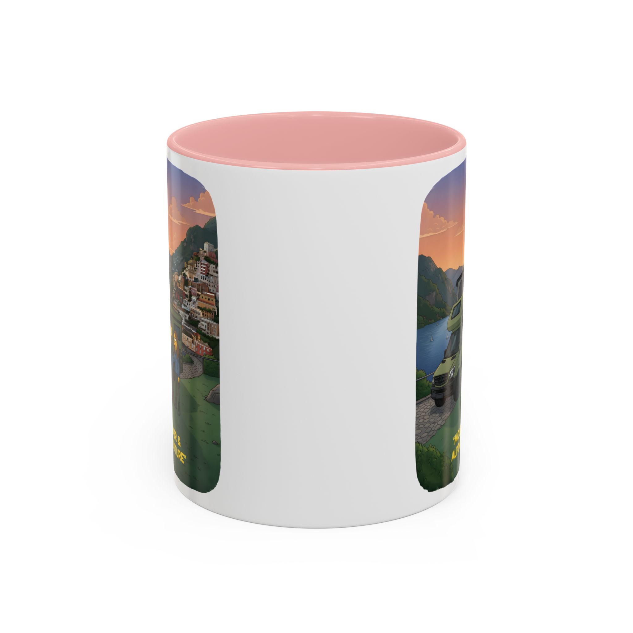 Accent Coffee Mug (11, 15oz) — "Mountain Air And Alpine Adventure"" Design Sitcom-Line