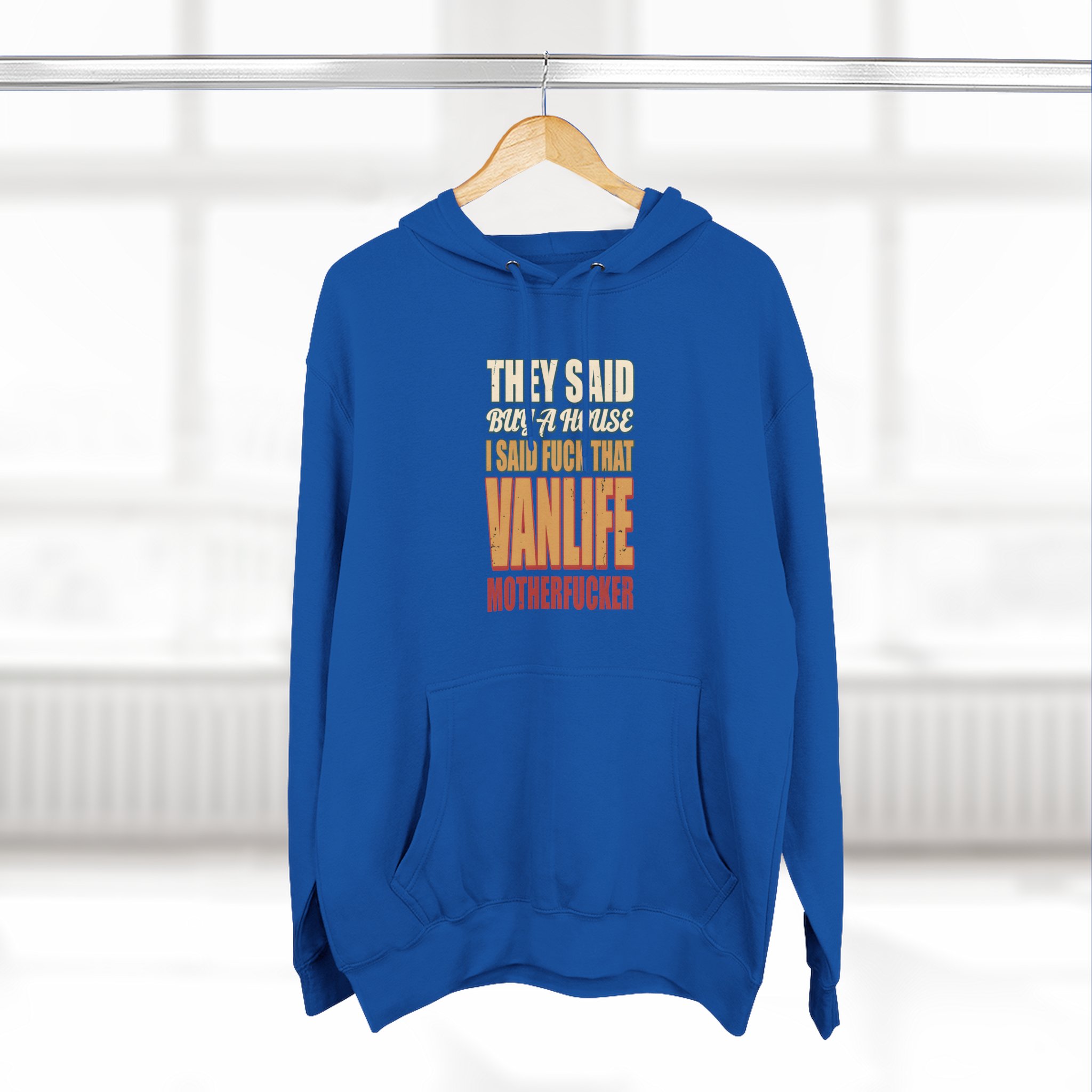 13337586041146604719_2048.jpeg Three-Panel Fleece Hoodie - "They Said Buy A House" Design F**K-Line