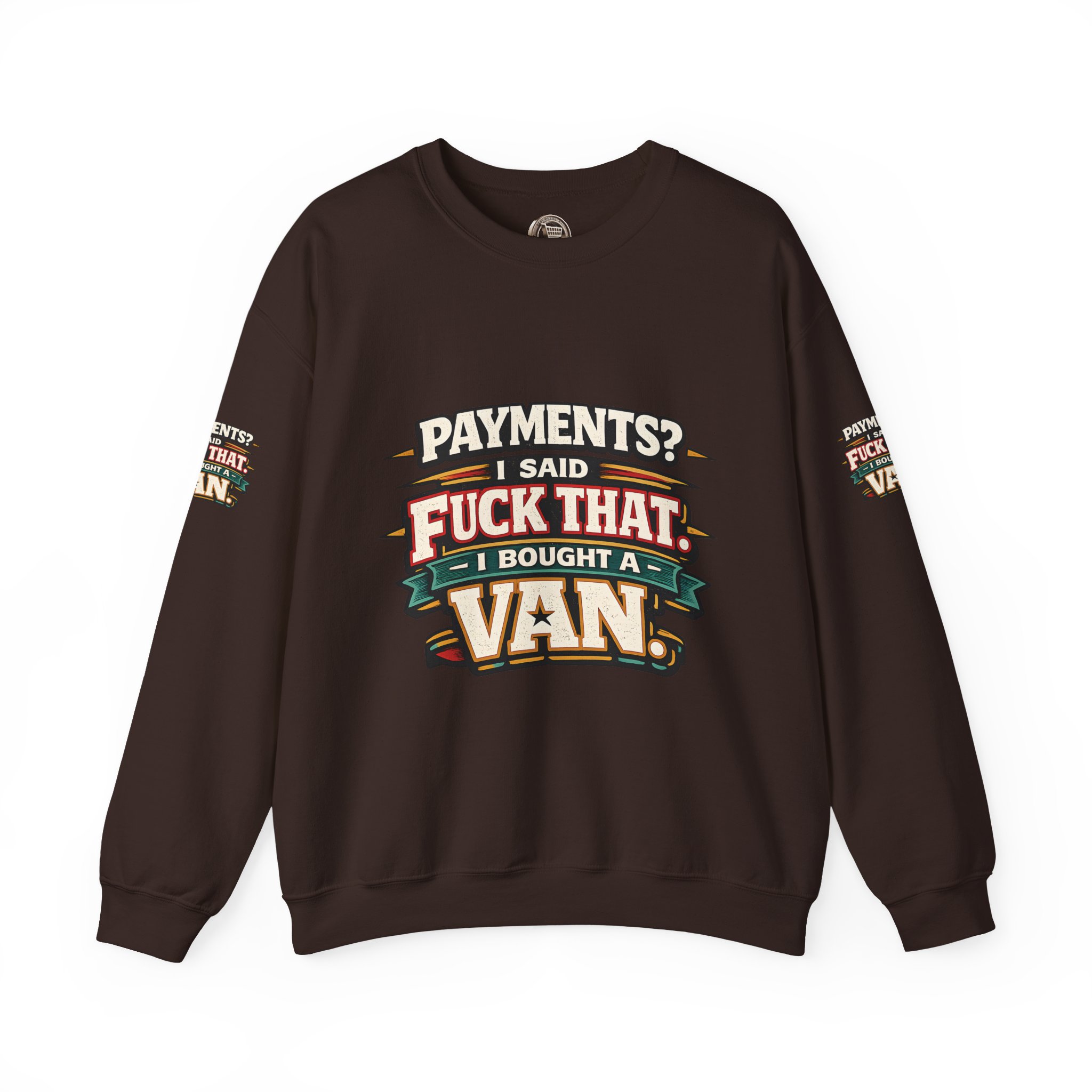Unisex Heavy Blend™ Crewneck Sweatshirt — "Payments?I Said" Design F**K-Line