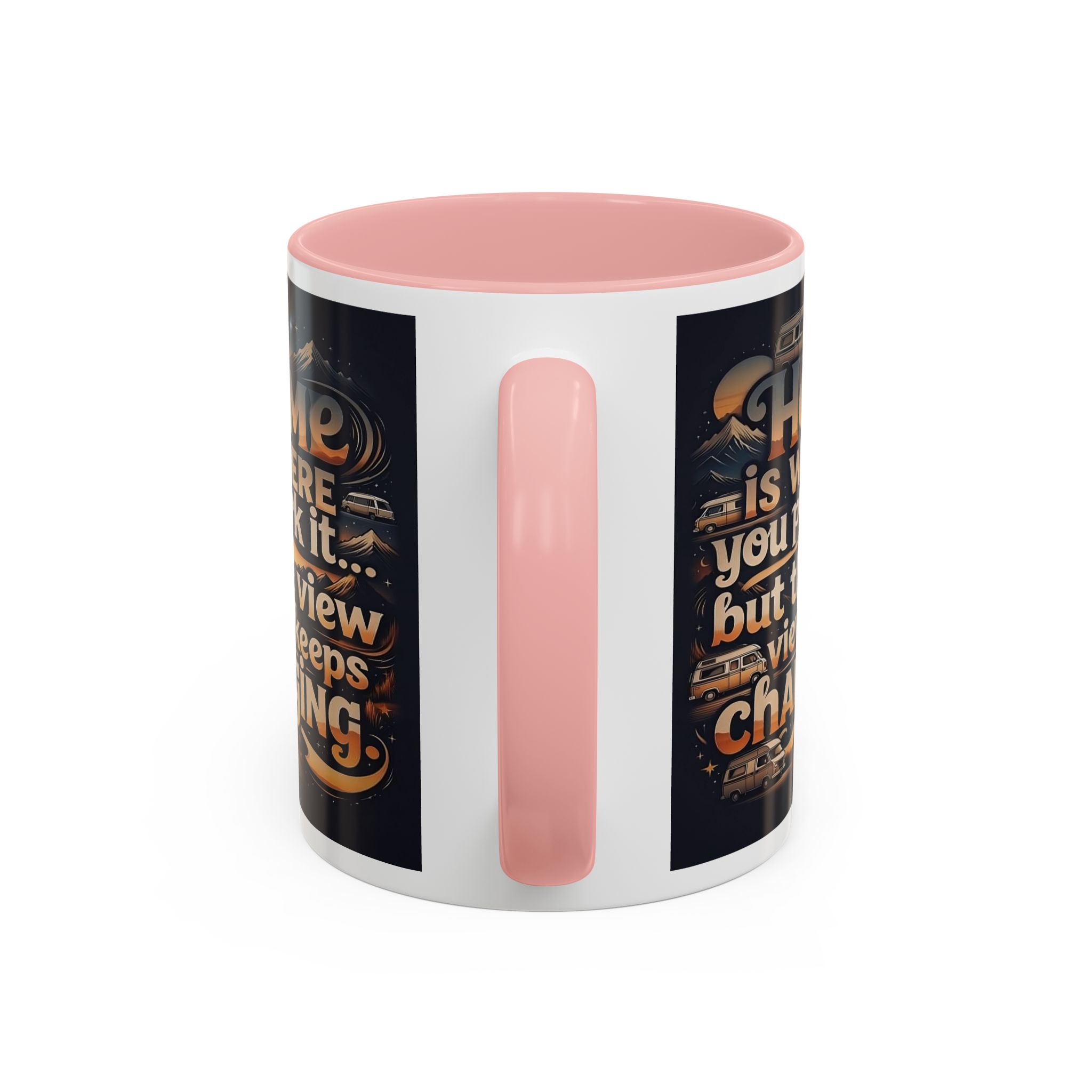 13360001891888059654_2048.jpeg Coffee Mug — "Home Is Where You Park It -But The View keep Changing" Accent Campervan Travel Mug