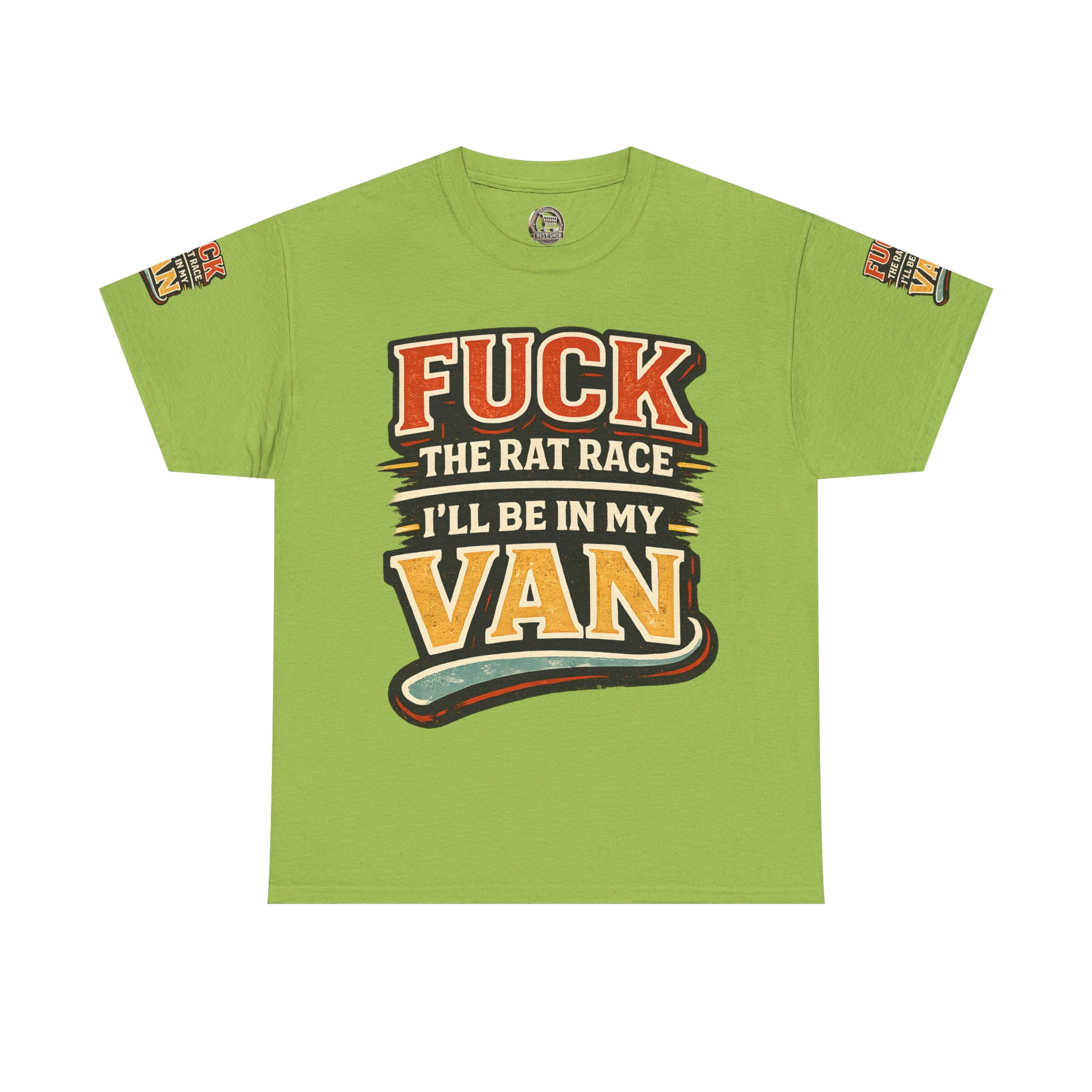 13362777102196326707_2048.jpeg Unisex Heavy Cotton Tee — "Fuck The Rat Race" Design F**K-Line