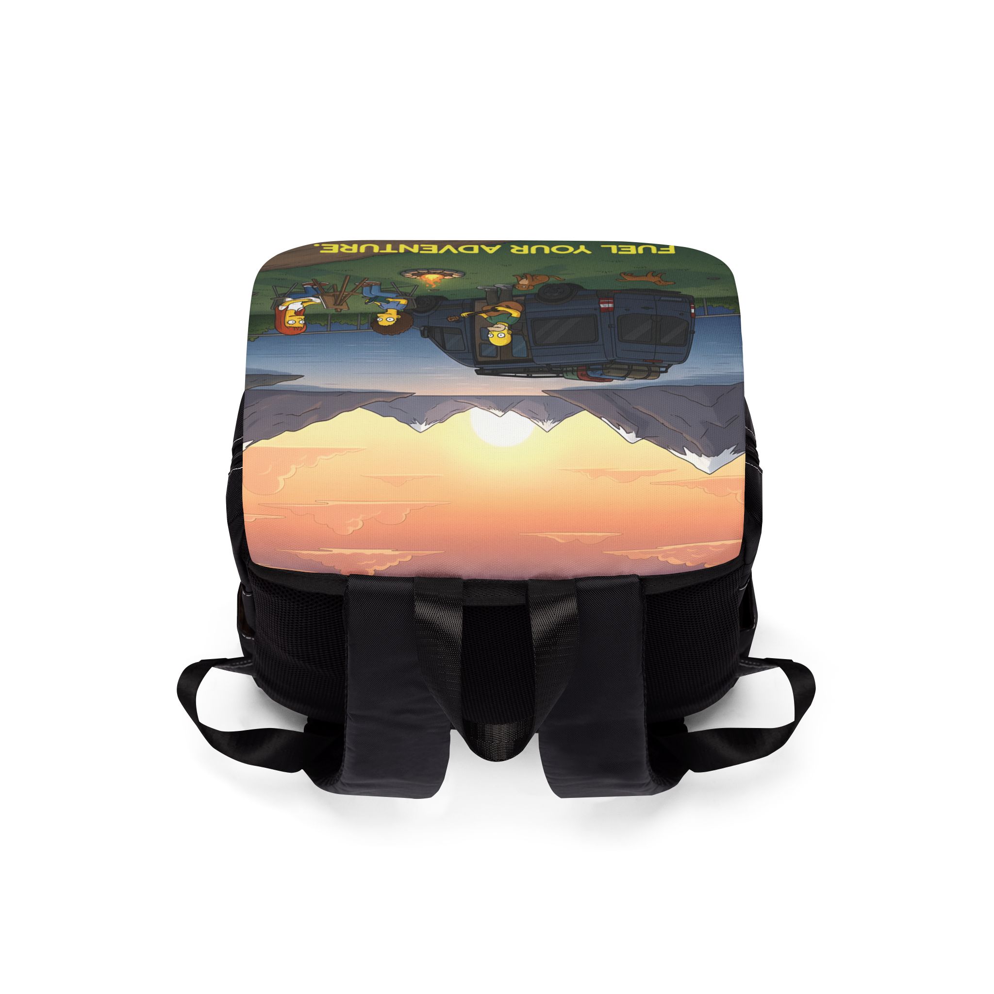 Unisex Casual Shoulder Backpack — "Fuel Your Adventure" Design Sitcom-Line