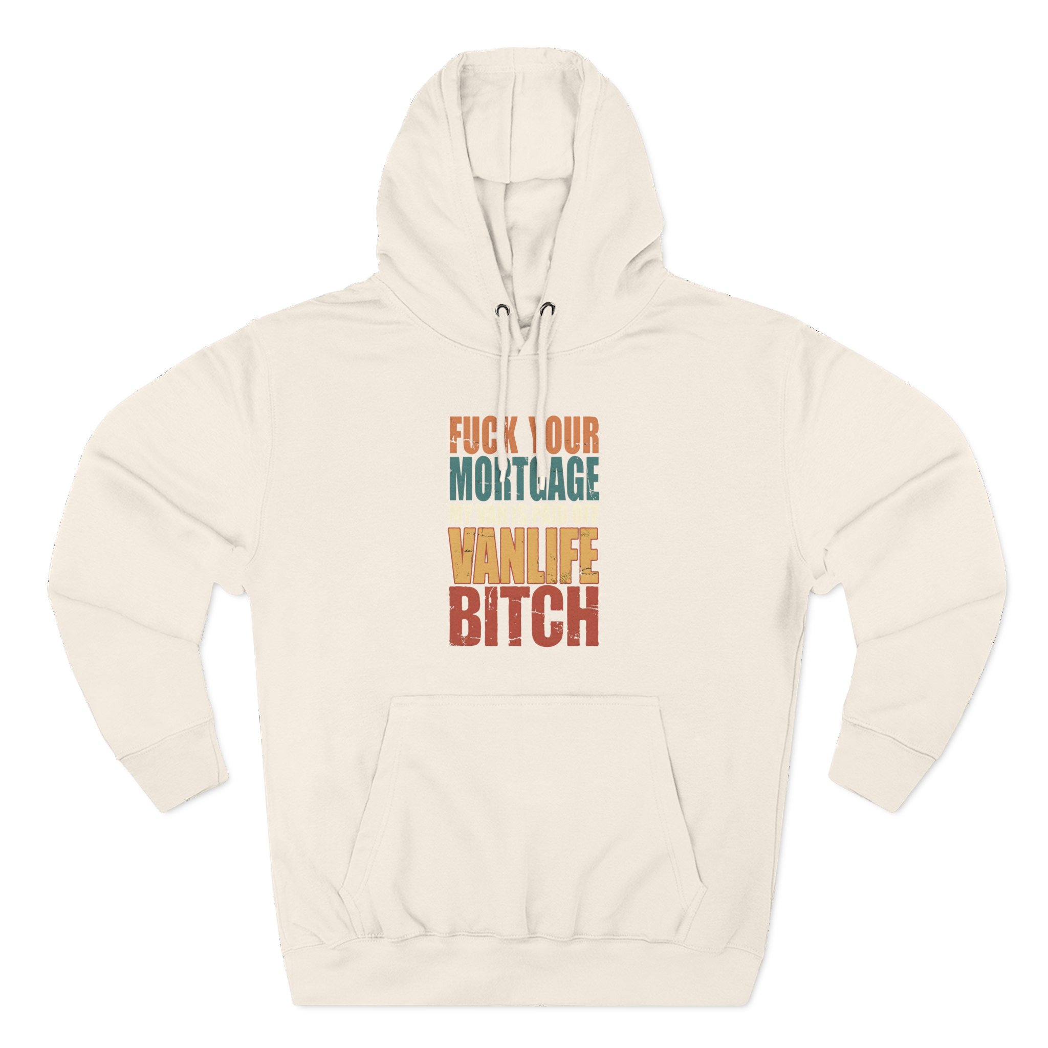 Three-Panel Fleece Hoodie - "Fuck Your Mortgage" Design F**K-Line