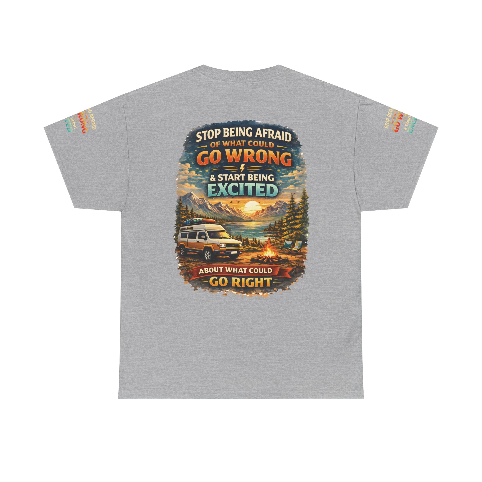 13397016044429159828_2048.jpeg Unisex Heavy Cotton Tee — "Stop Being Afraid Of What Could Go Wrong" Design Scenic-Line