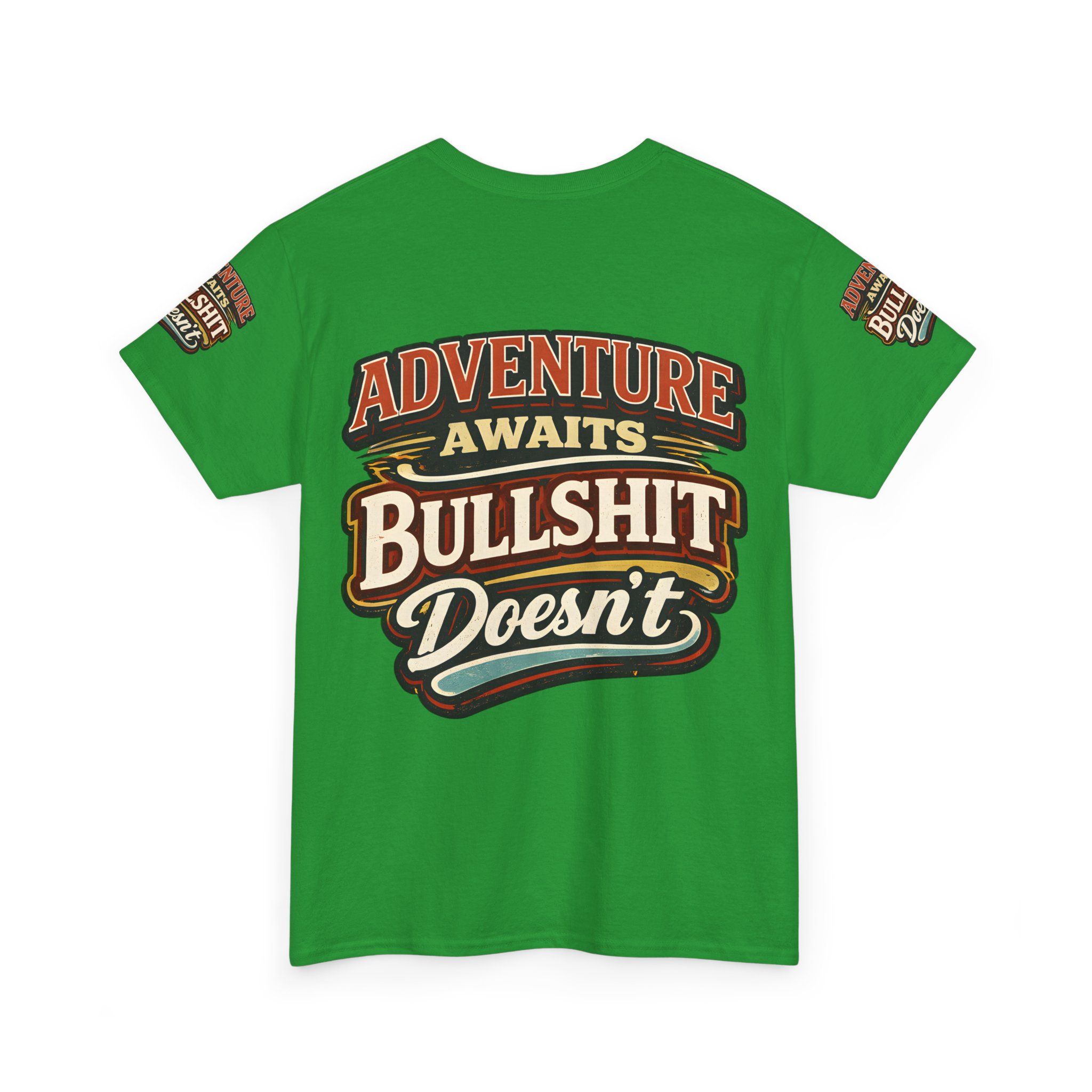 Unisex Heavy Cotton Tee — "Adventure Awaits" Design F**K-Line