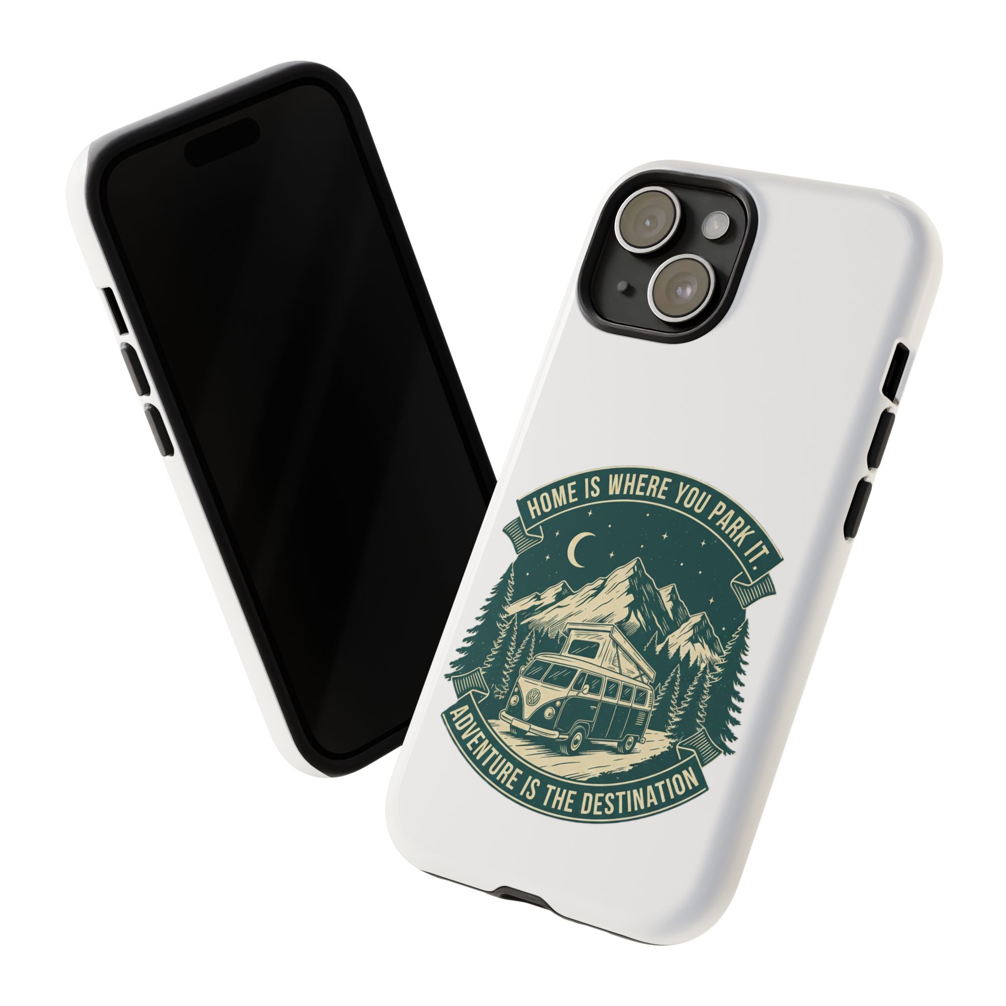 Phone Case — "Home Is Where You Park It-Adventure is the destination" Camper Van Design