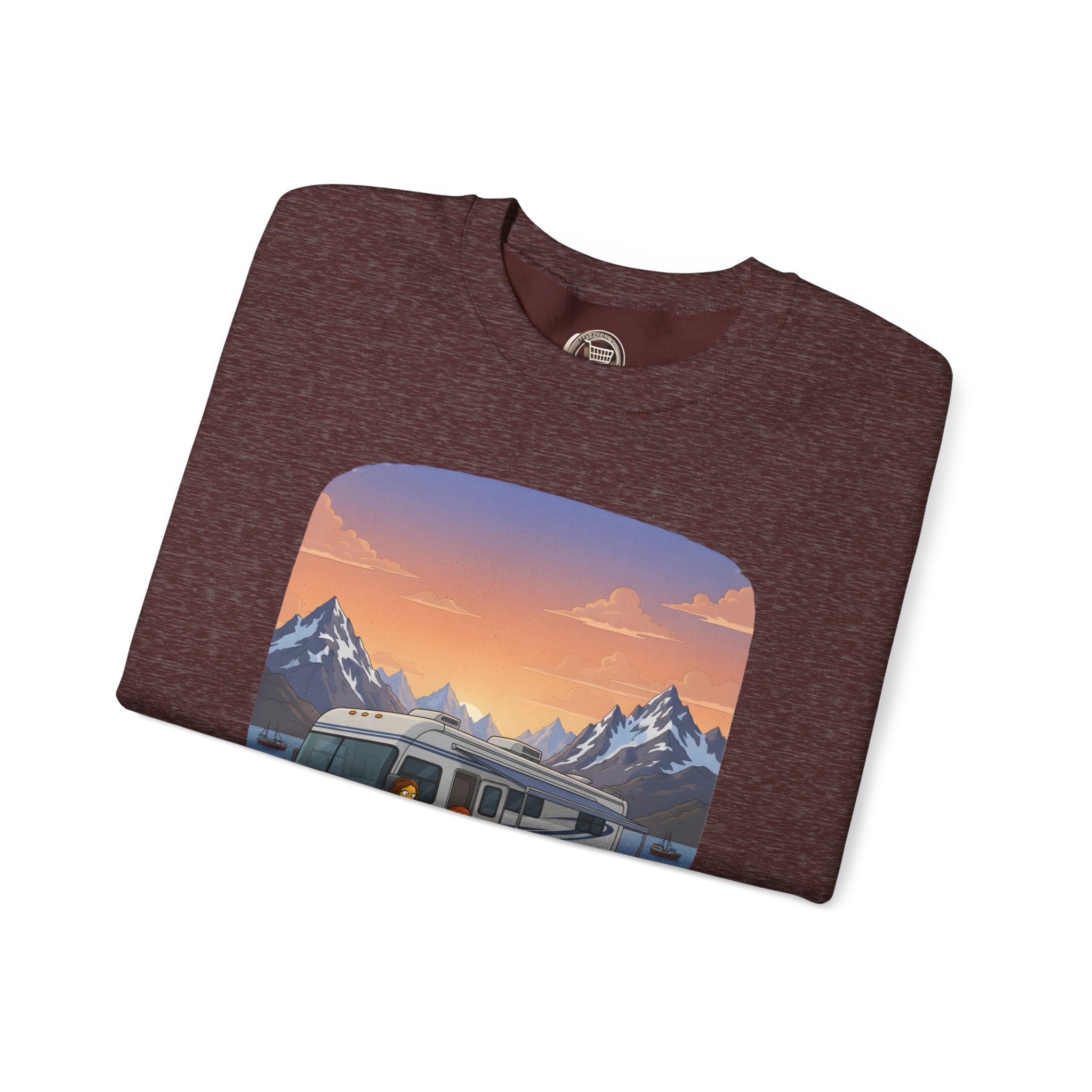 Unisex Heavy Blend™ Crewneck Sweatshirt — "Not All Who Wander Are Lost" Design Sitcom-Line