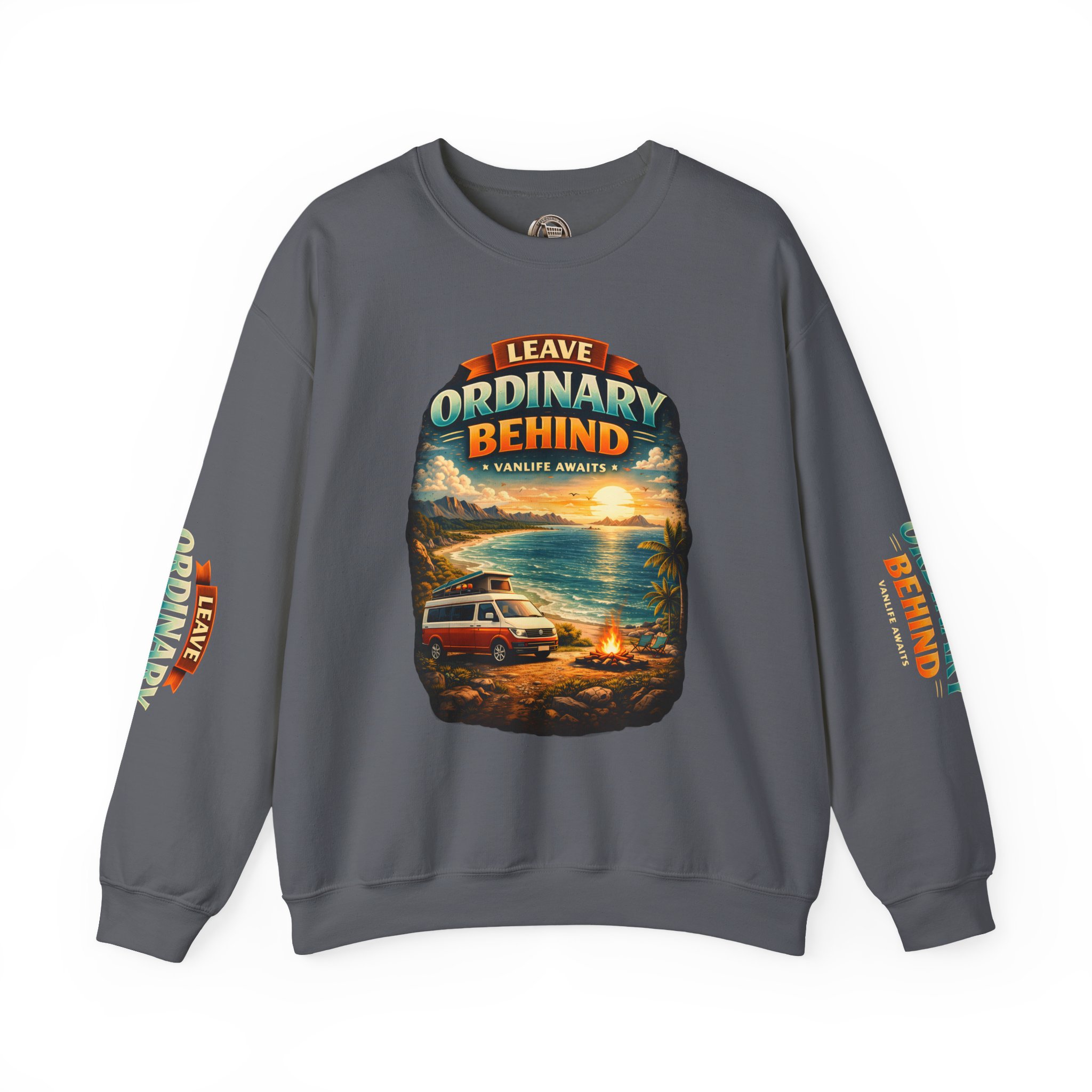 Unisex Heavy Blend™ Crewneck Sweatshirt — "Leave Ordinary Behind" Design Scenic-Line