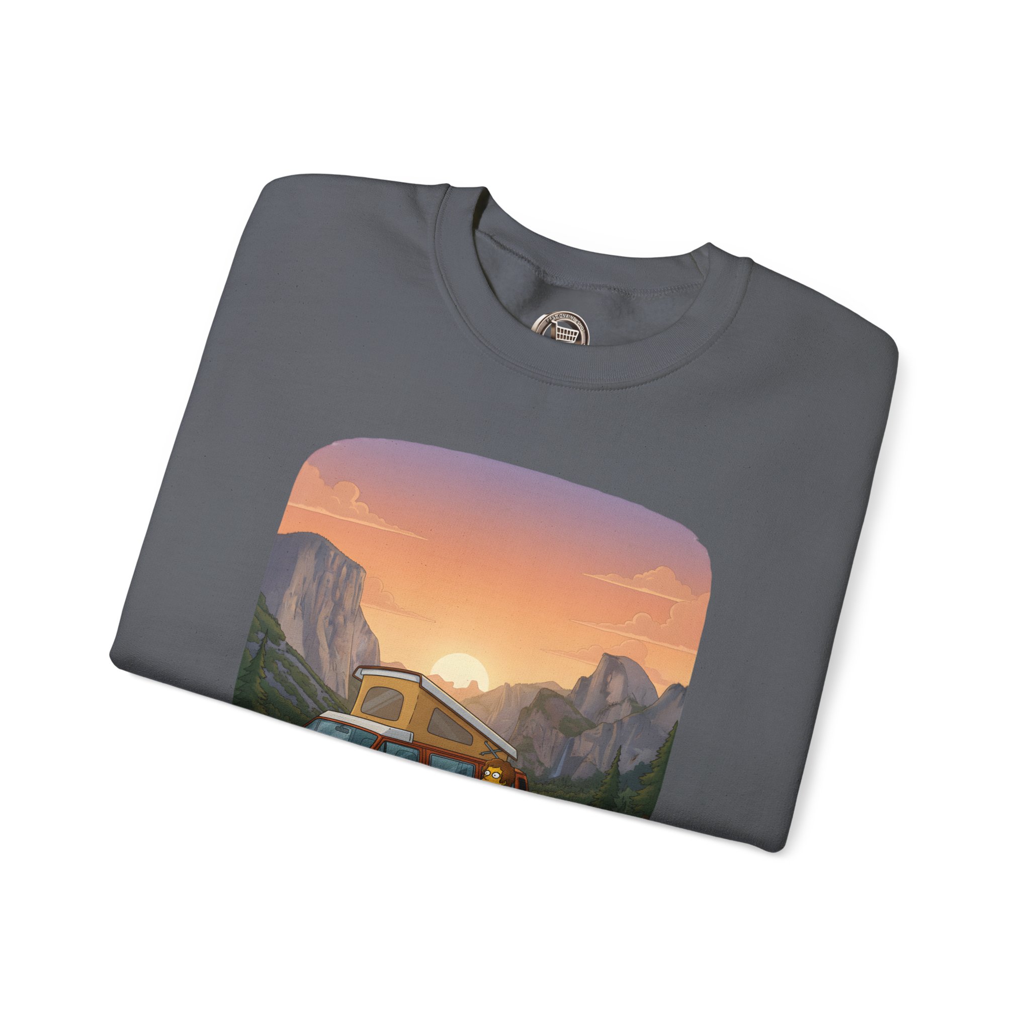Unisex Heavy Blend™ Crewneck Sweatshirt — "Camp Where You Roam" Design Sitcom-Line
