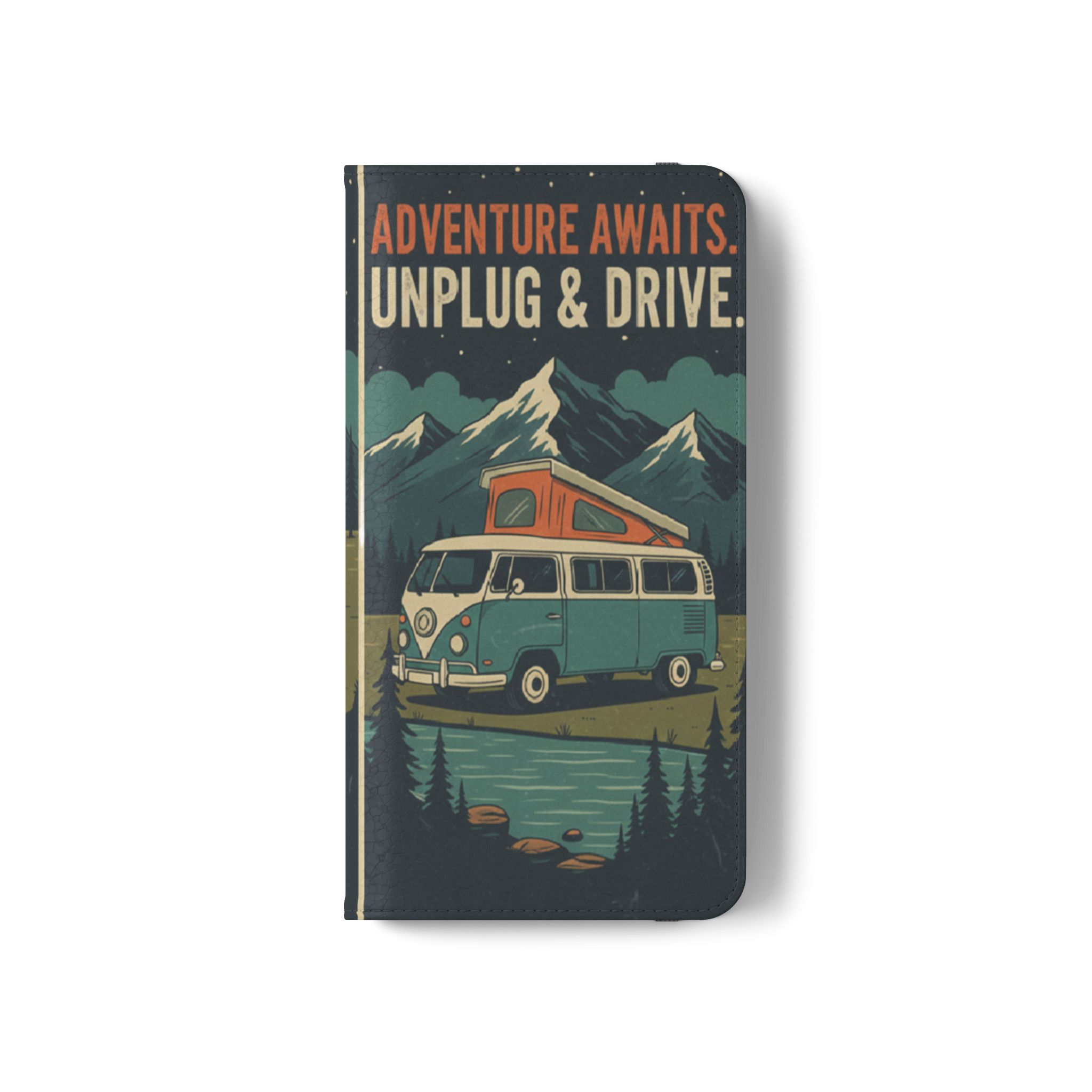 Flip Phone Case — "Fuel Your Journey, Not the Wifi" Wallet Cover