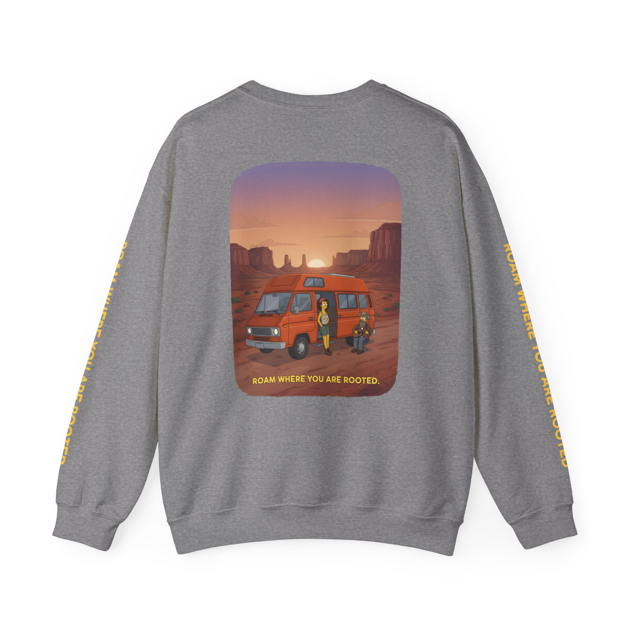 13434840078958073382_2048.jpeg Unisex Heavy Blend™ Crewneck Sweatshirt — "Roam Where You Are Rooted" Design Sitcom-Line