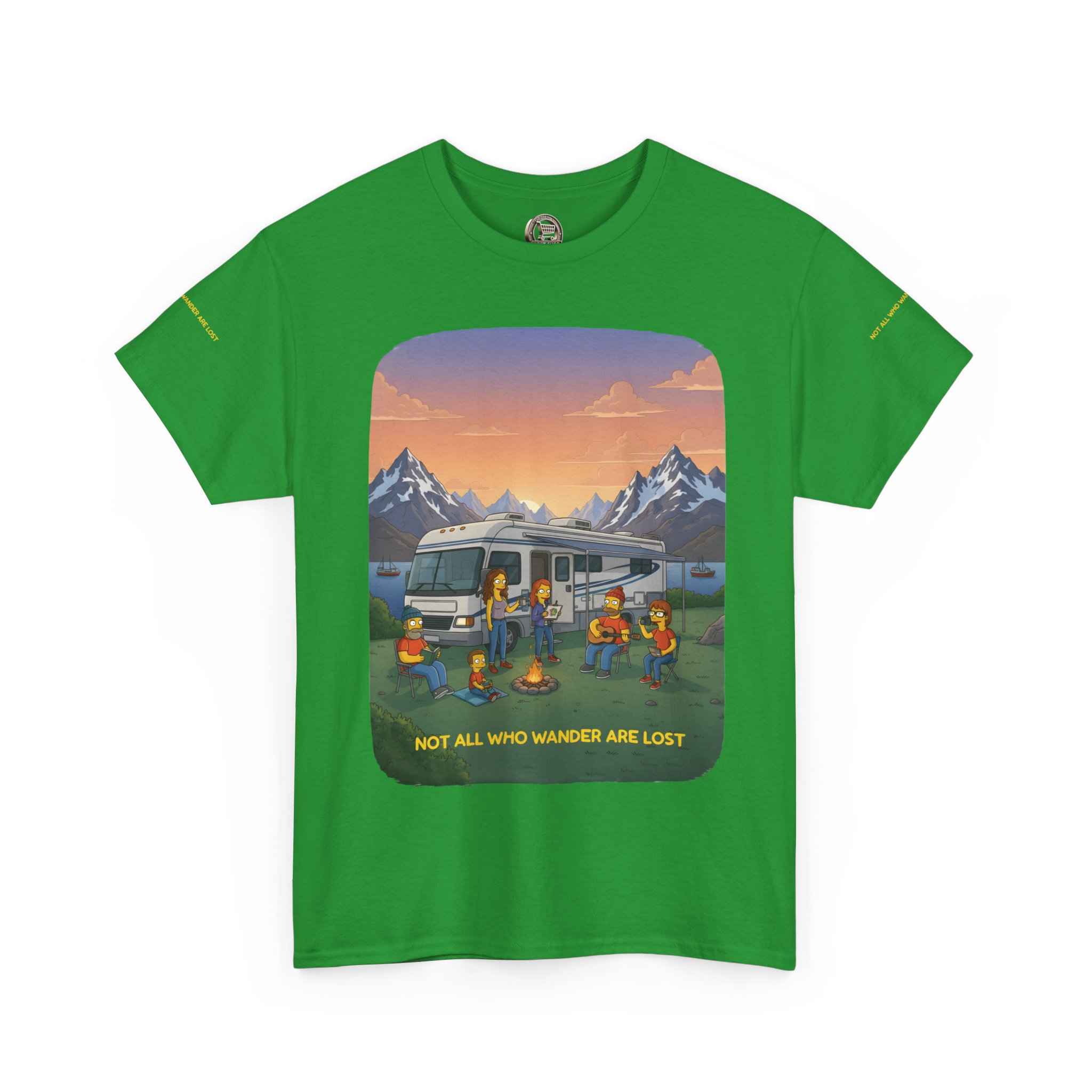 Unisex Heavy Cotton Tee — "Not All Who Wander Are Lost" Design Sitcom-Line