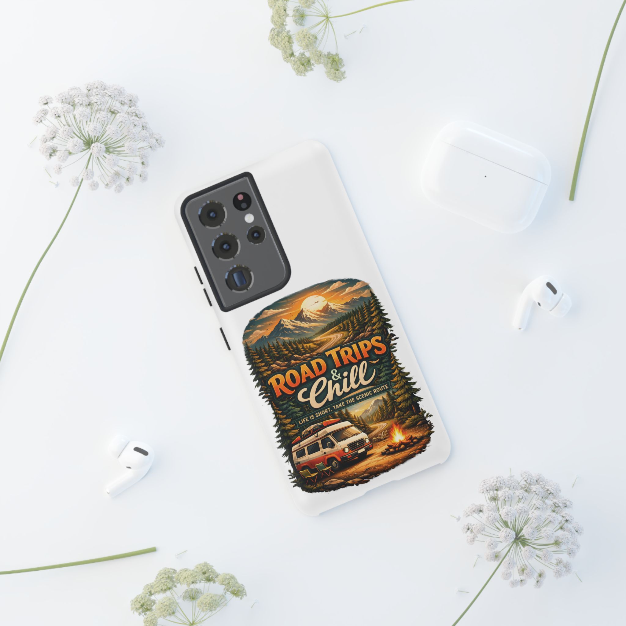 Phone Case — "Road Trips and Chill" (Design Scenic-Line)