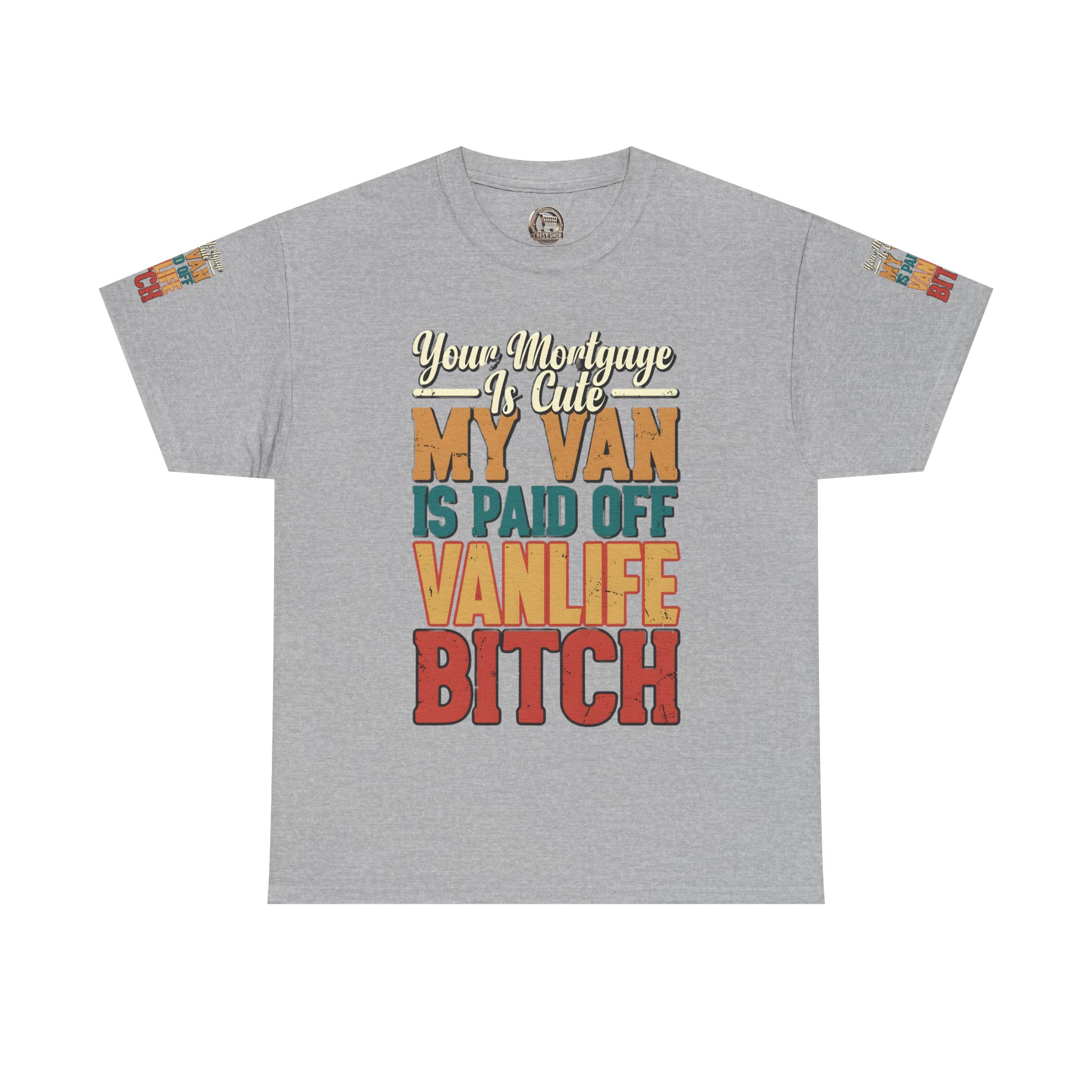 Unisex Heavy Cotton Tee — "Your Mortgage Is Cute" Design F**K-Line