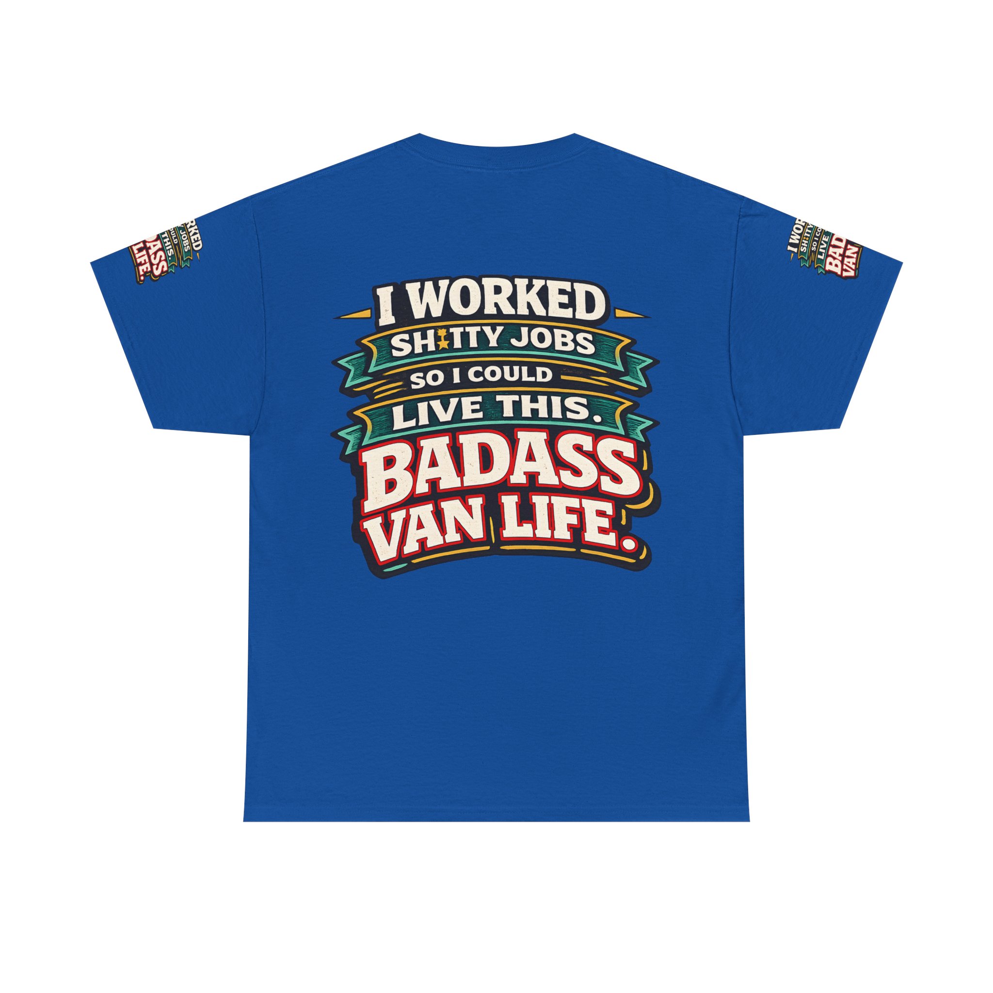 Unisex Heavy Cotton Tee — "I Worked Shitty Jobs" Design F**K-Line