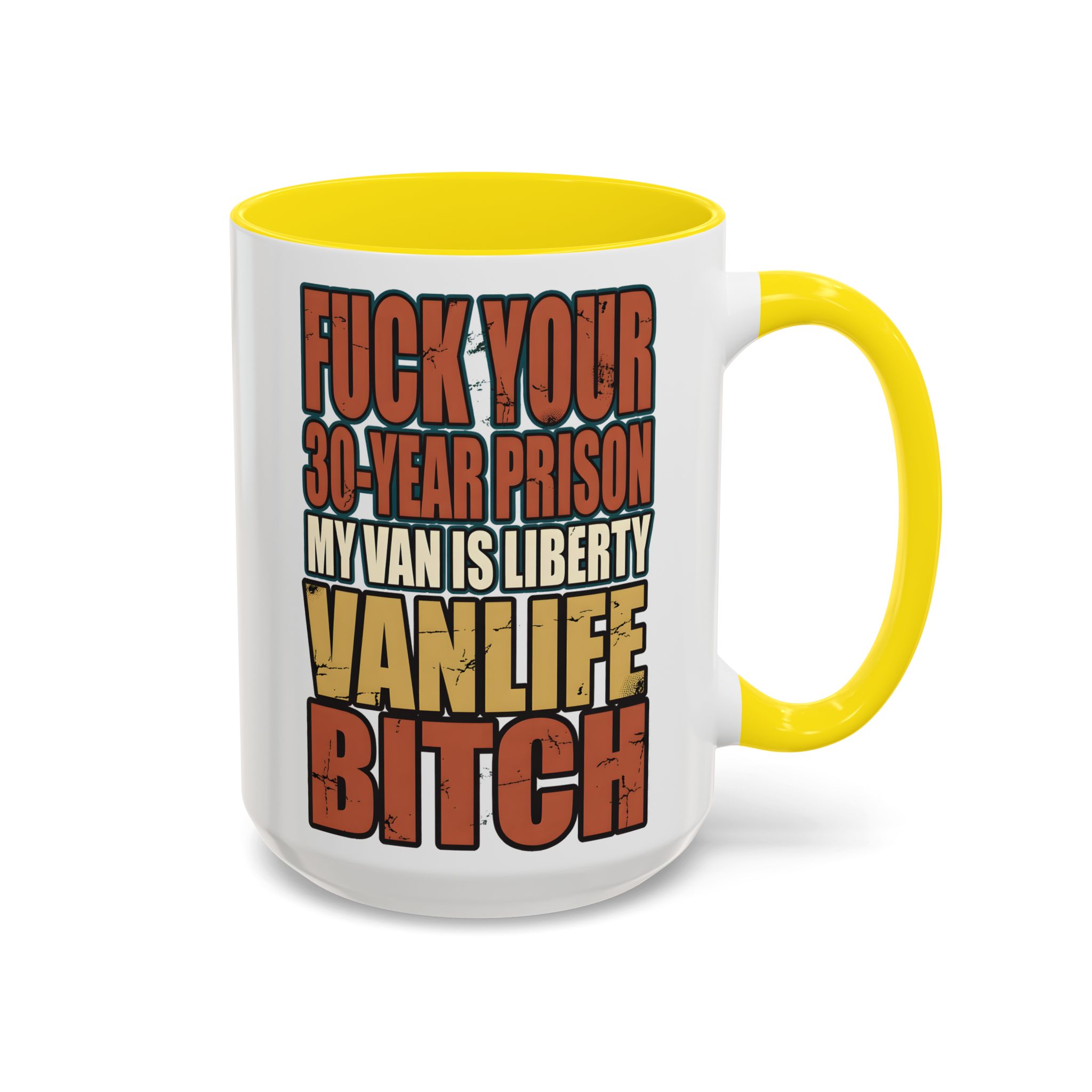 Accent Coffee Mug (11, 15oz) — "Fuck Your 30 Year" Design F**K-Line