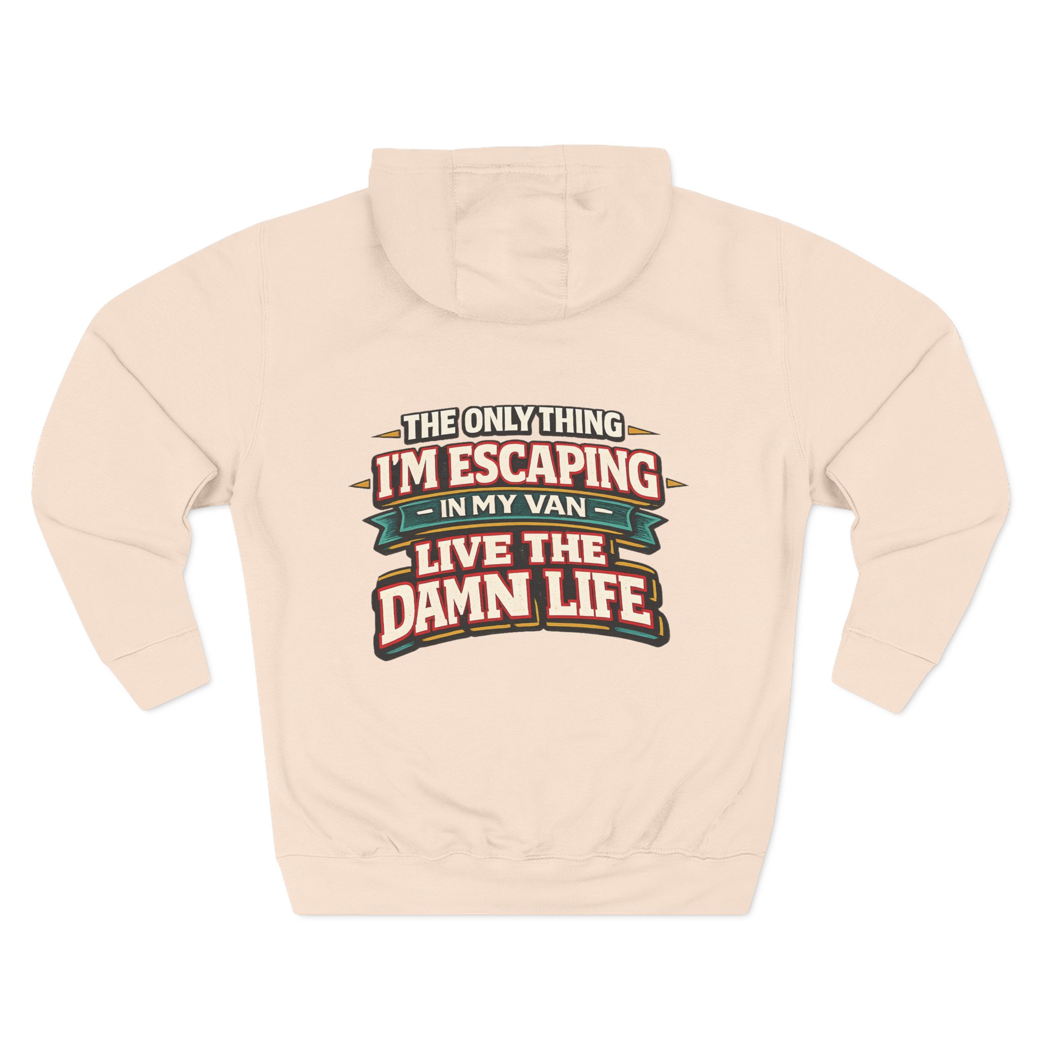 13486745145074837438_2048.jpeg Three-Panel Fleece Hoodie - "The Only Thing I´m Escaping" Design F**K-Line