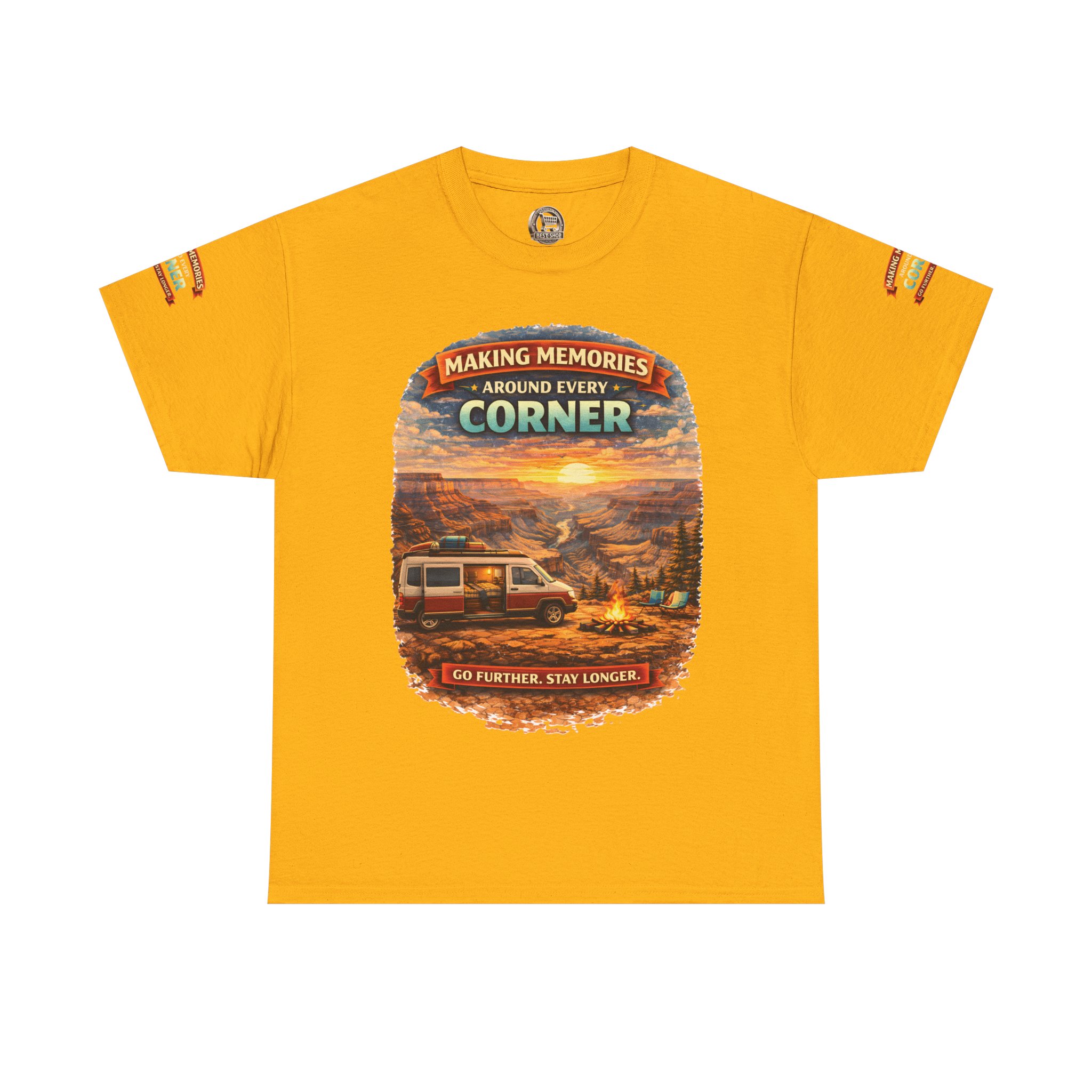 Unisex Heavy Cotton Tee — "Making Memories" Design Scenic-Line