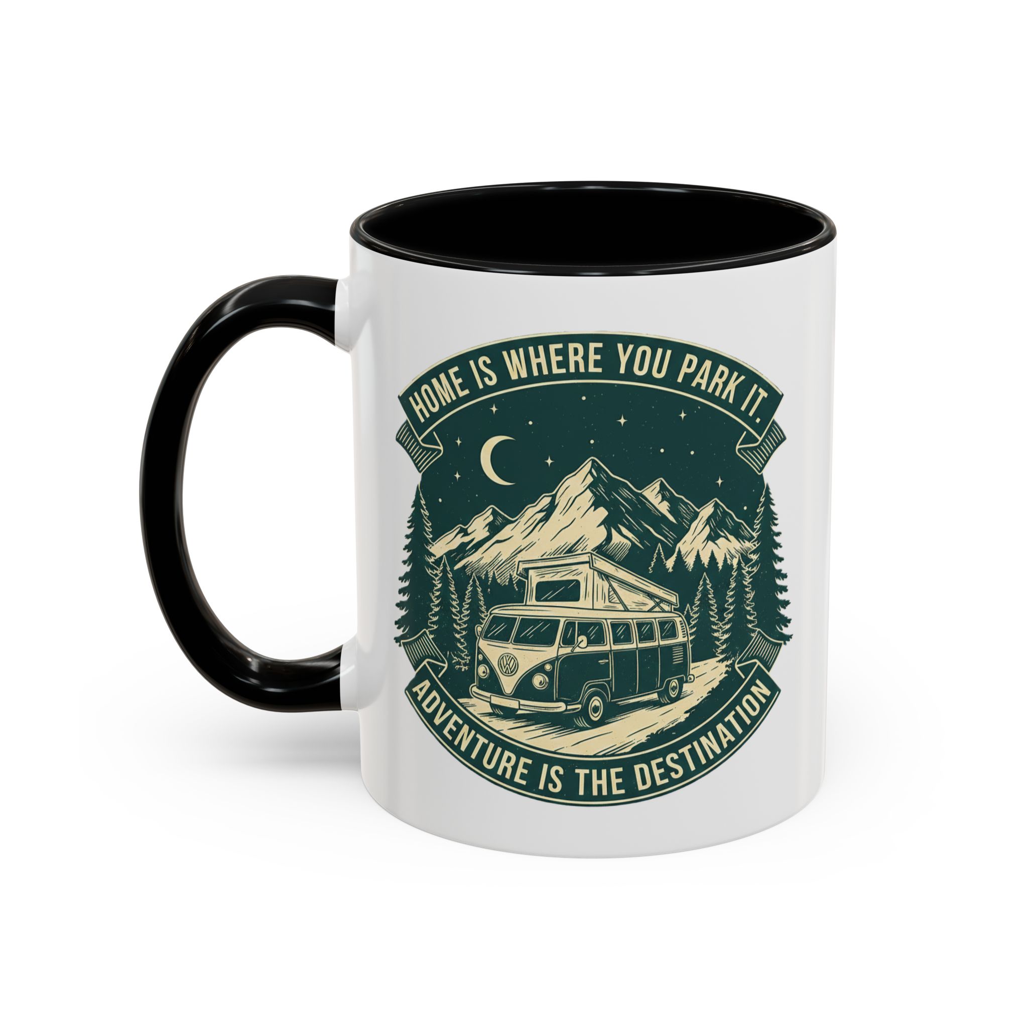Coffee Mug — "Home Is Where You Park It-Adventure is the destination"  (11/15oz) (Both sides printed)