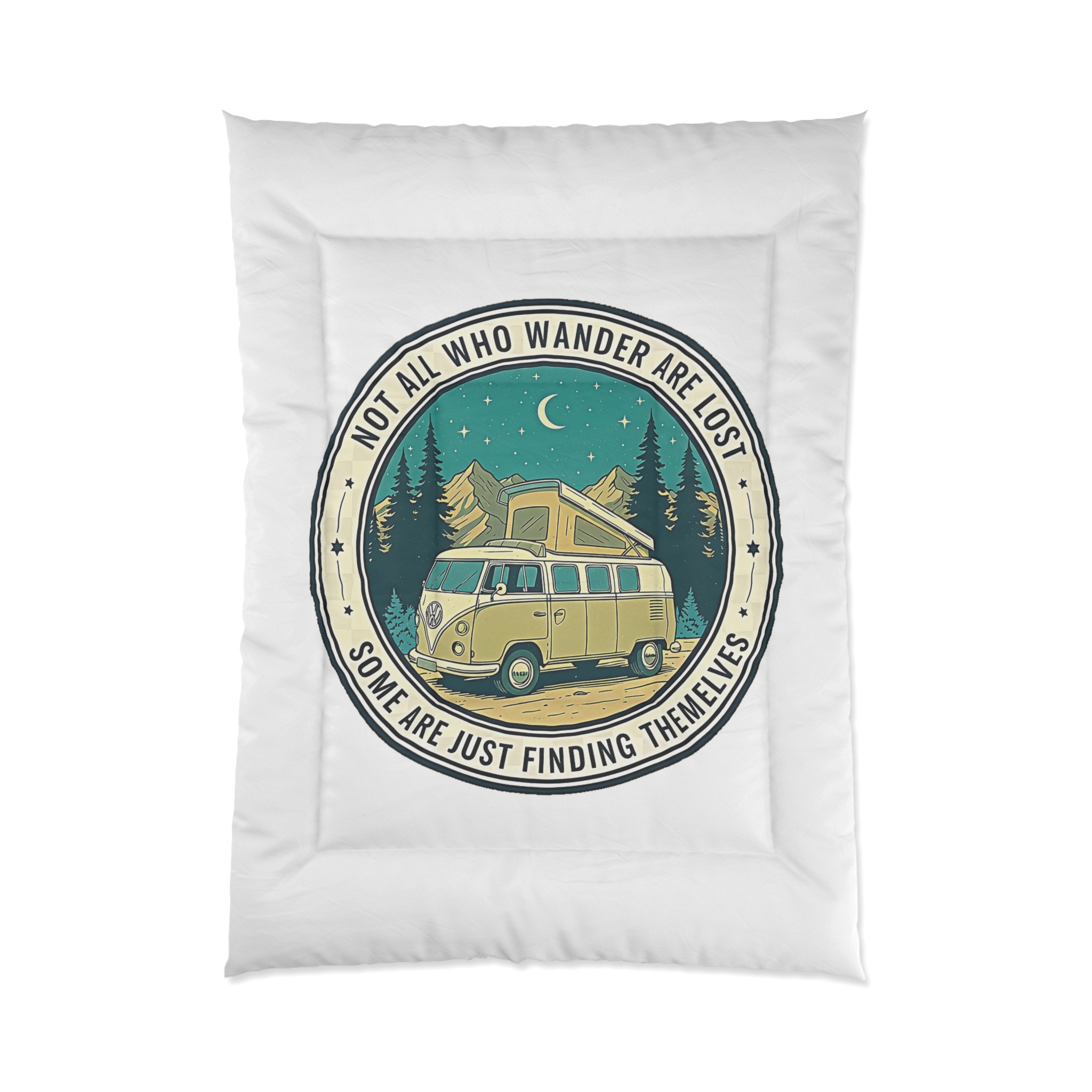 Comforter — “Not All Who Wander Are Lost” Camper Bedding