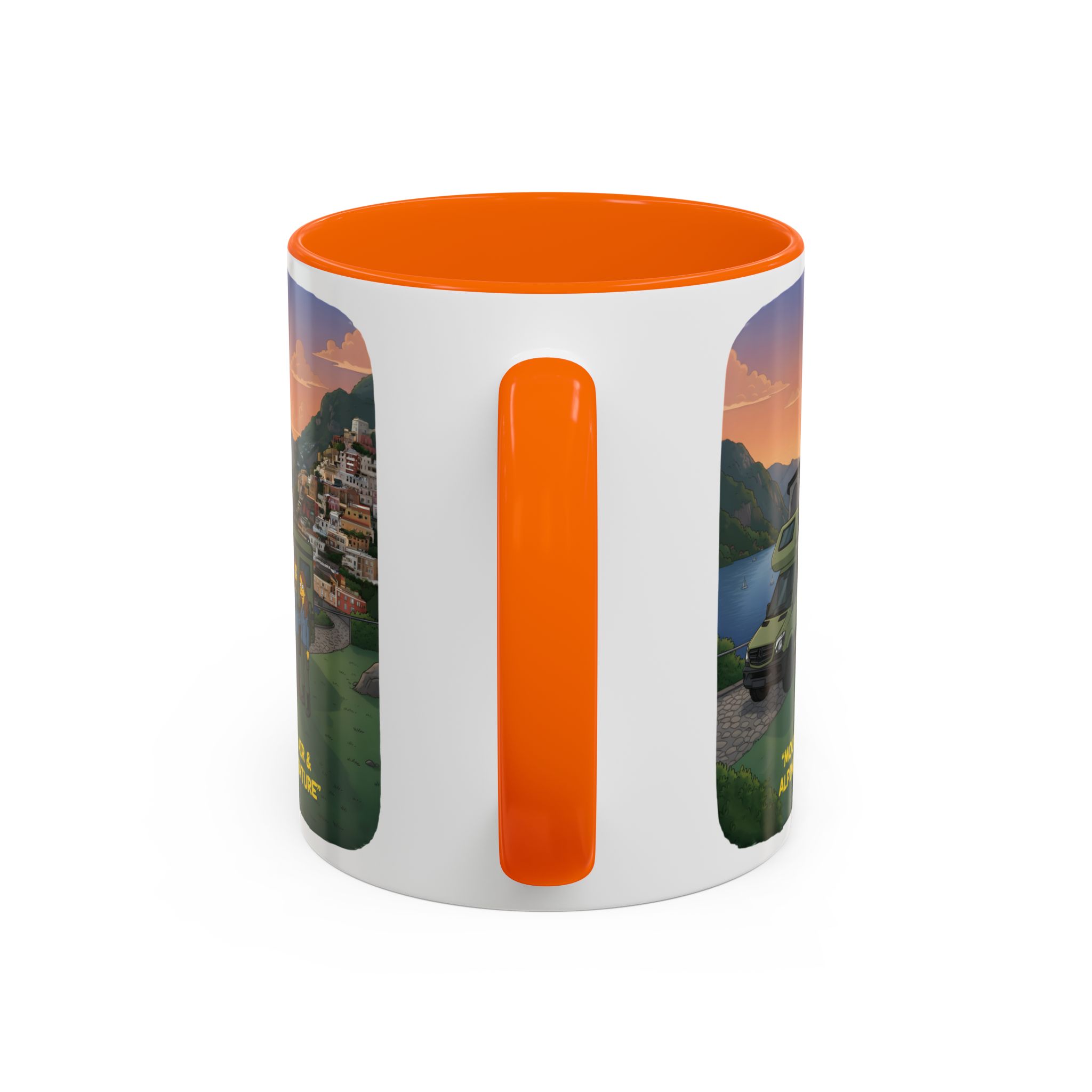 Accent Coffee Mug (11, 15oz) — "Mountain Air And Alpine Adventure"" Design Sitcom-Line