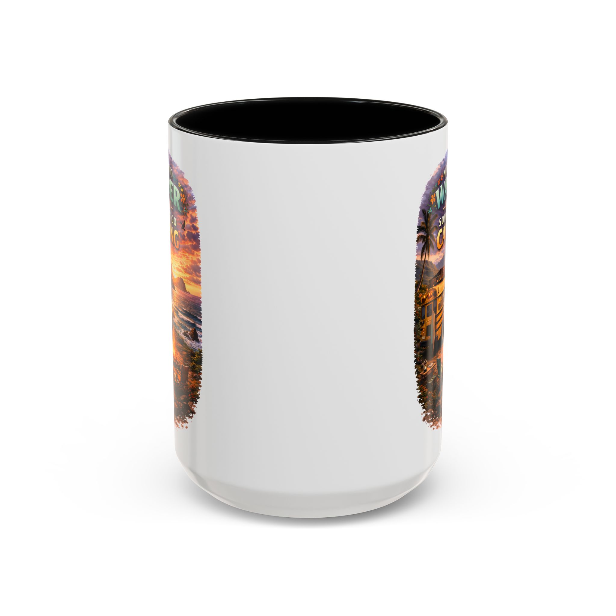 Accent Coffee Mug (11, 15oz) — "Not All Who Wander Are Lost" Design Scenic-Line
