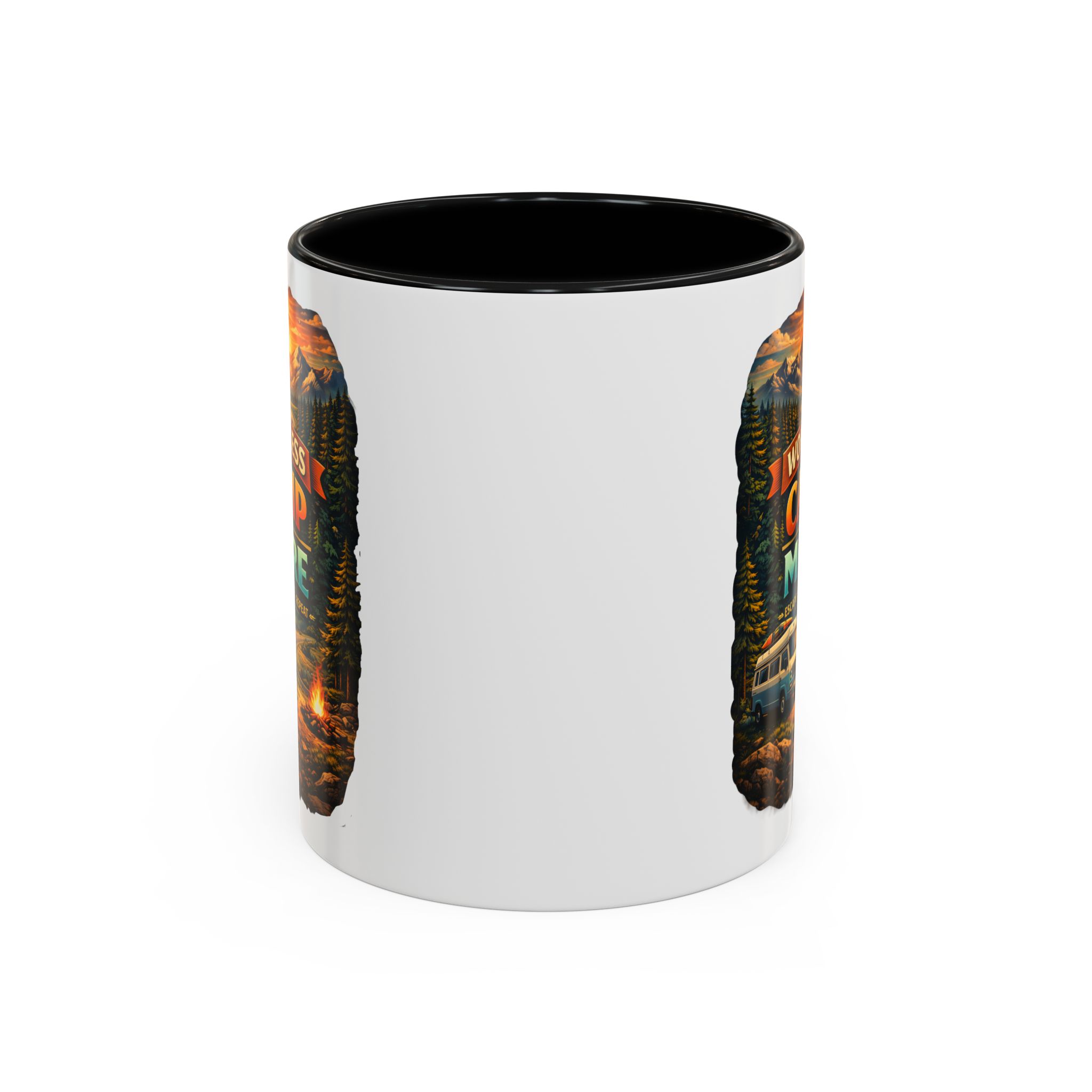 13526234977763050489_2048.jpeg Accent Coffee Mug (11, 15oz) — "Work Less-Camp More" Design Scenic-Line