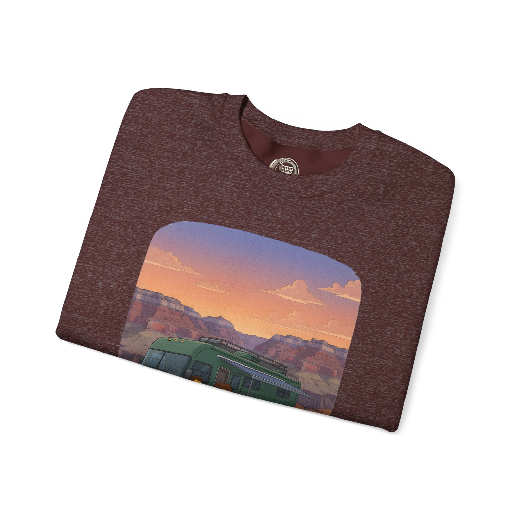 Unisex Heavy Blend™ Crewneck Sweatshirt — "Adventure Is Where You Find It" Design Sitcom-Line