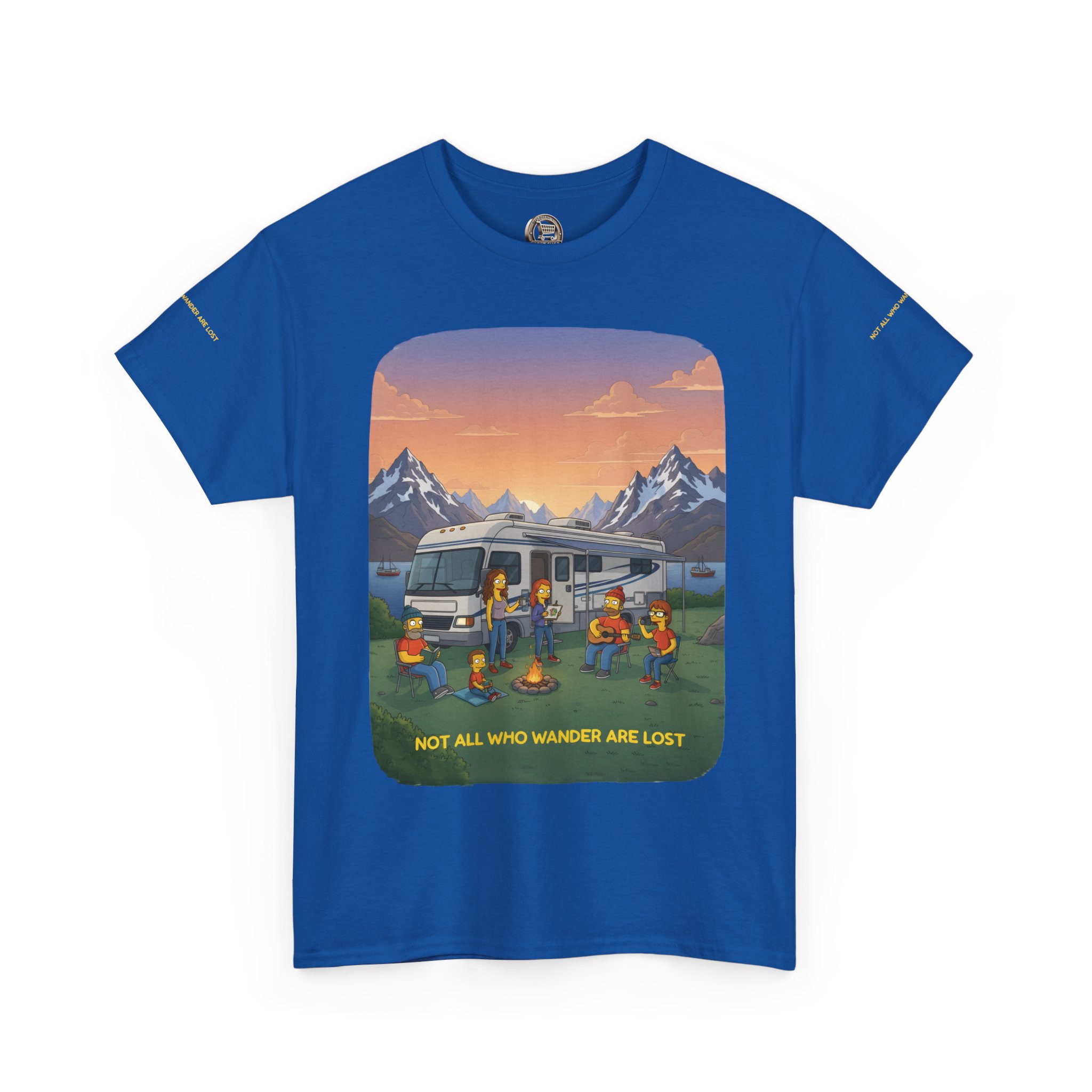 Unisex Heavy Cotton Tee — "Not All Who Wander Are Lost" Design Sitcom-Line